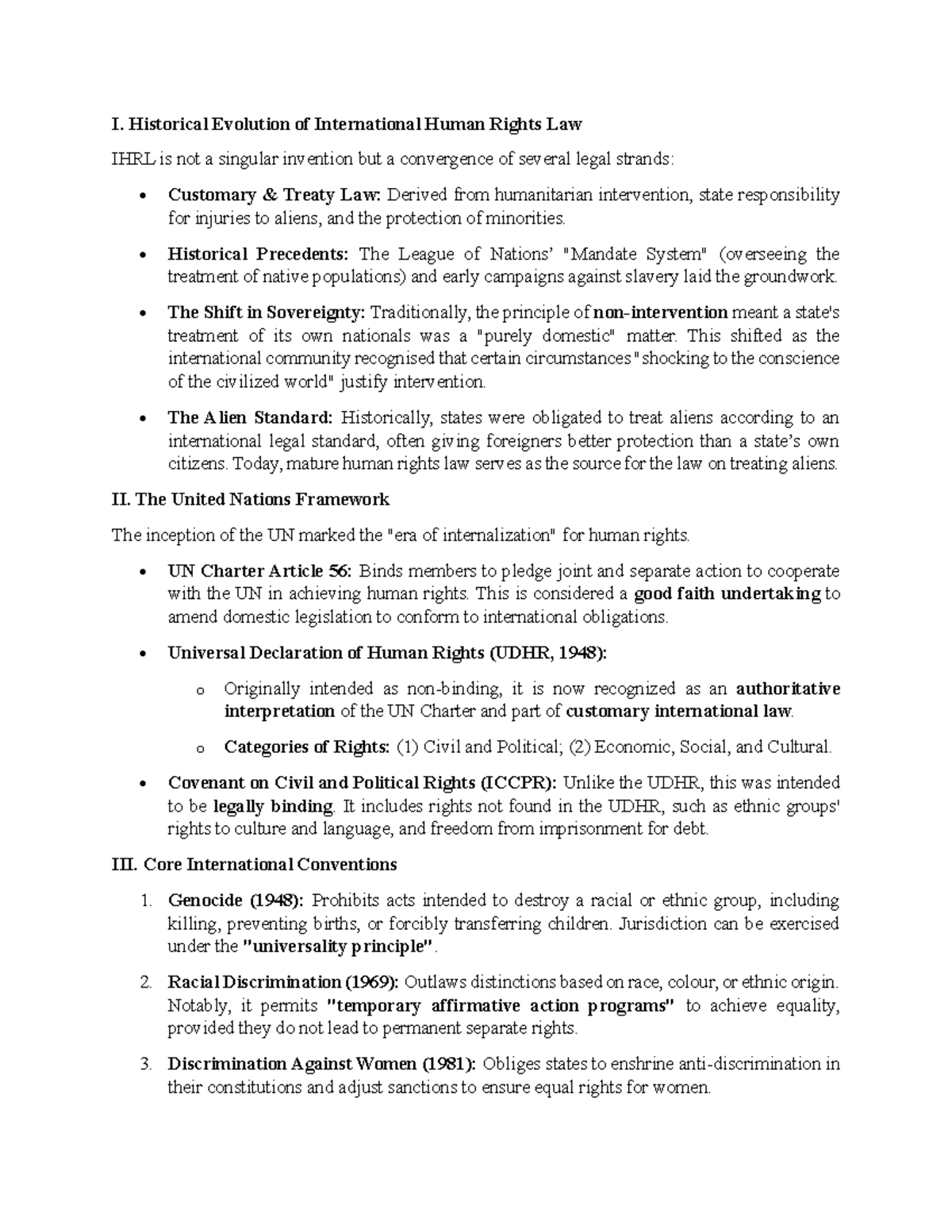 IHRL 101: Historical Evolution and Key Concepts in International Human ...