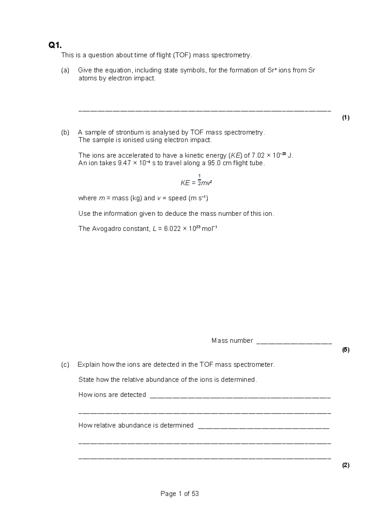 P1 Physical Chemistry Revision: 17 Past Paper Questions (PPQs) - Studocu