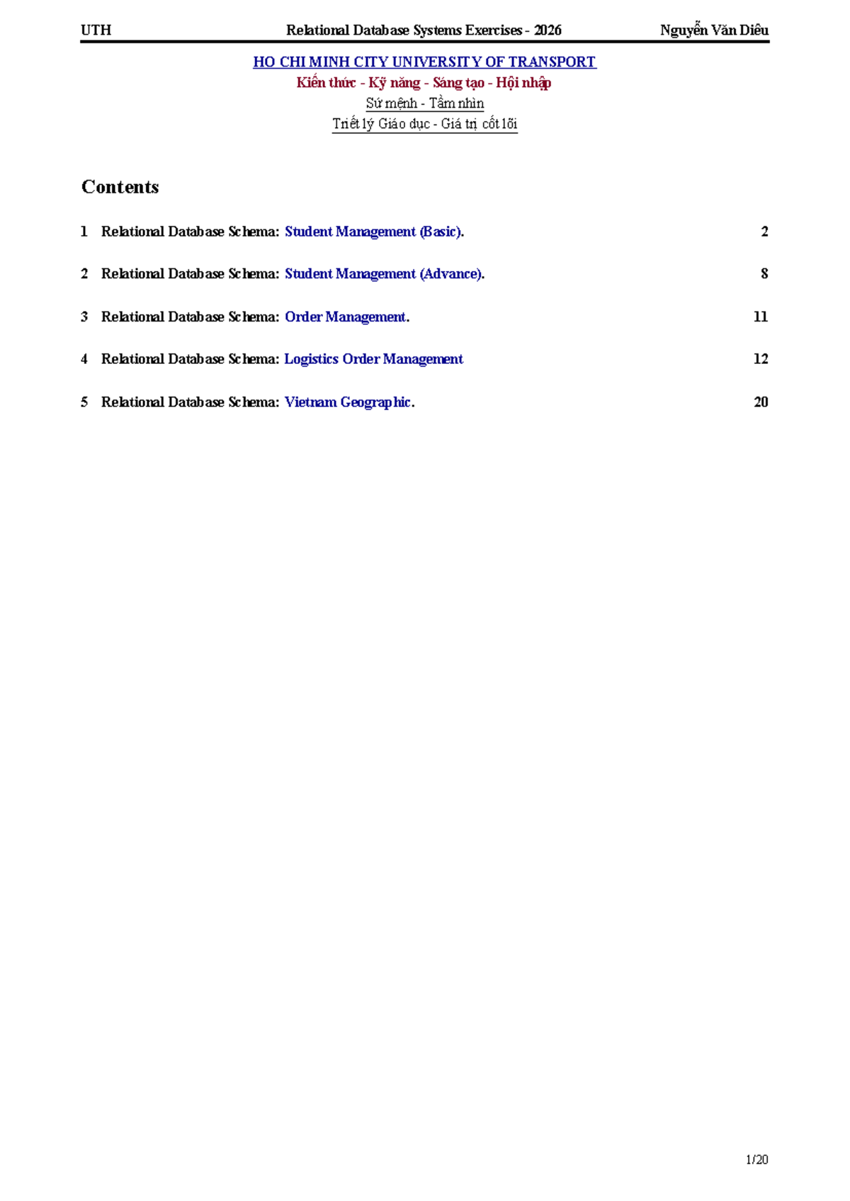 UTH Relational Database Systems Exercises 2026: Comprehensive Guide ...