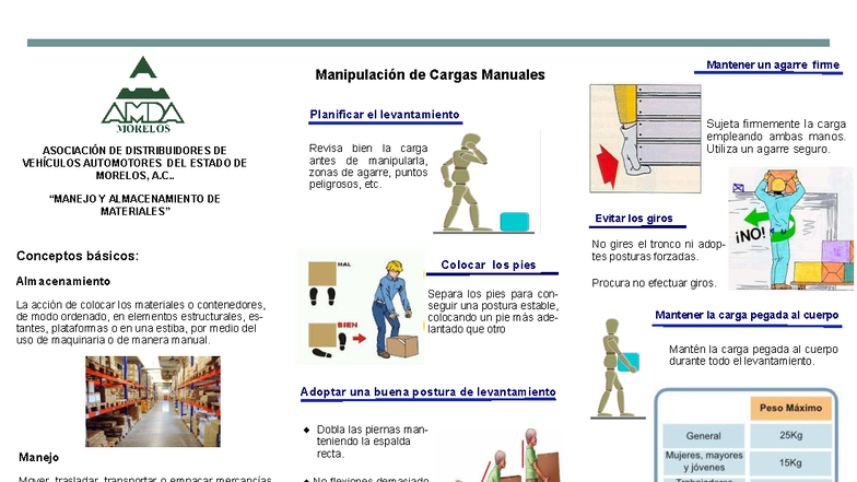 NOM 006 Folleto: Manejo y Almacenamiento de Materiales y Seguridad ...