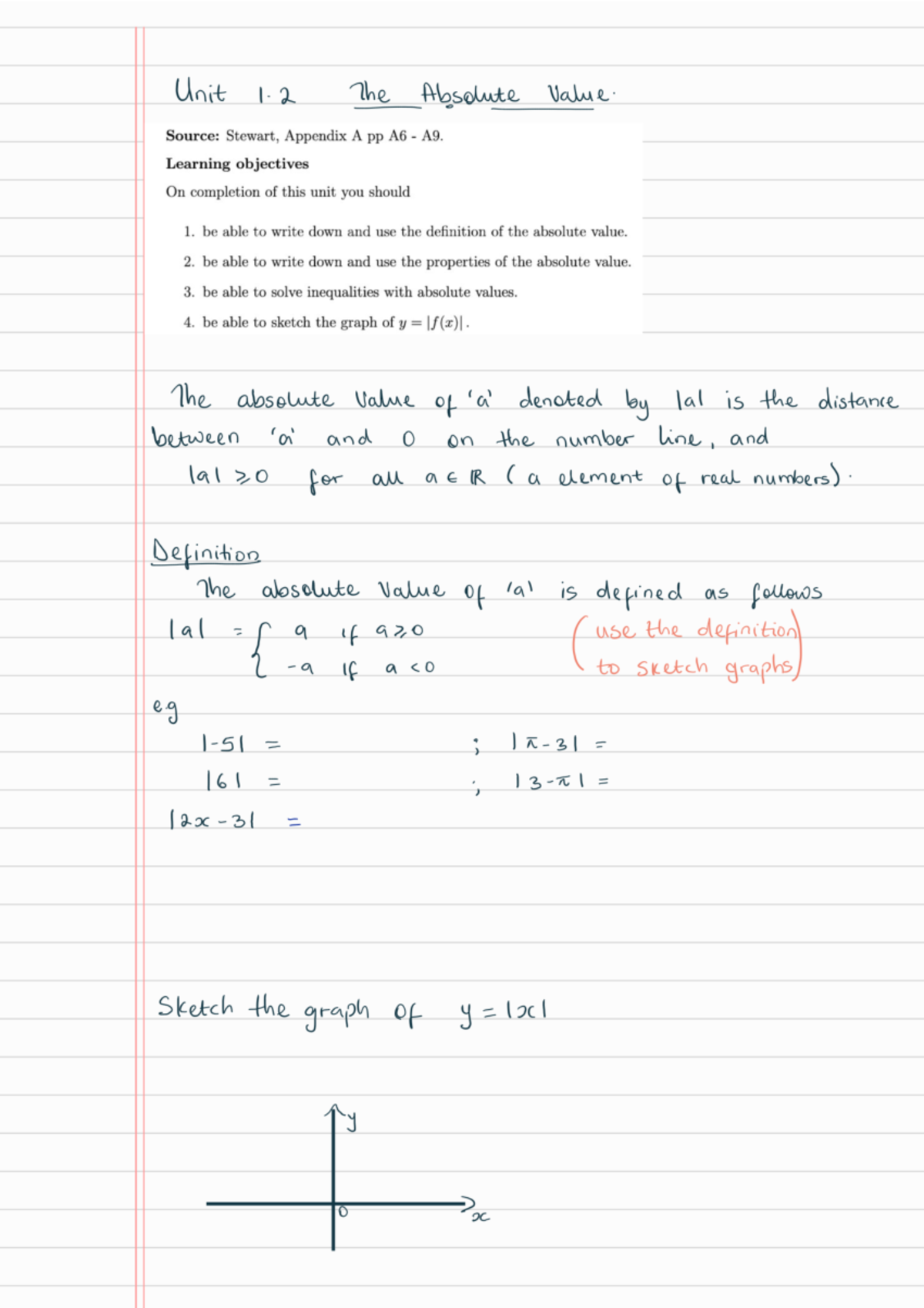 Pre-Lec Unit 1.2: Understanding Absolute Value Concepts - Studocu