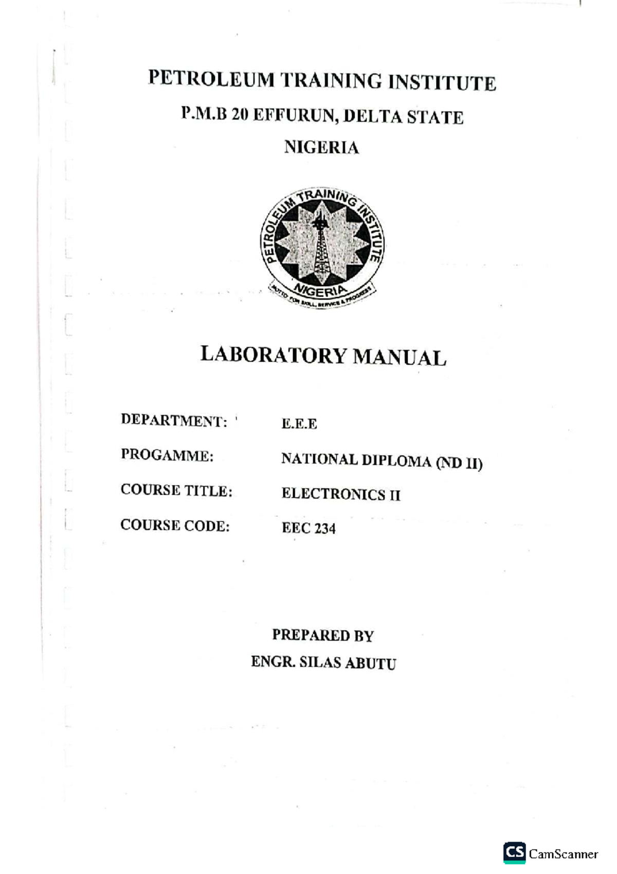 EEC 234 Laboratory Manual: Amplifier Gain Experiments and Analysis ...