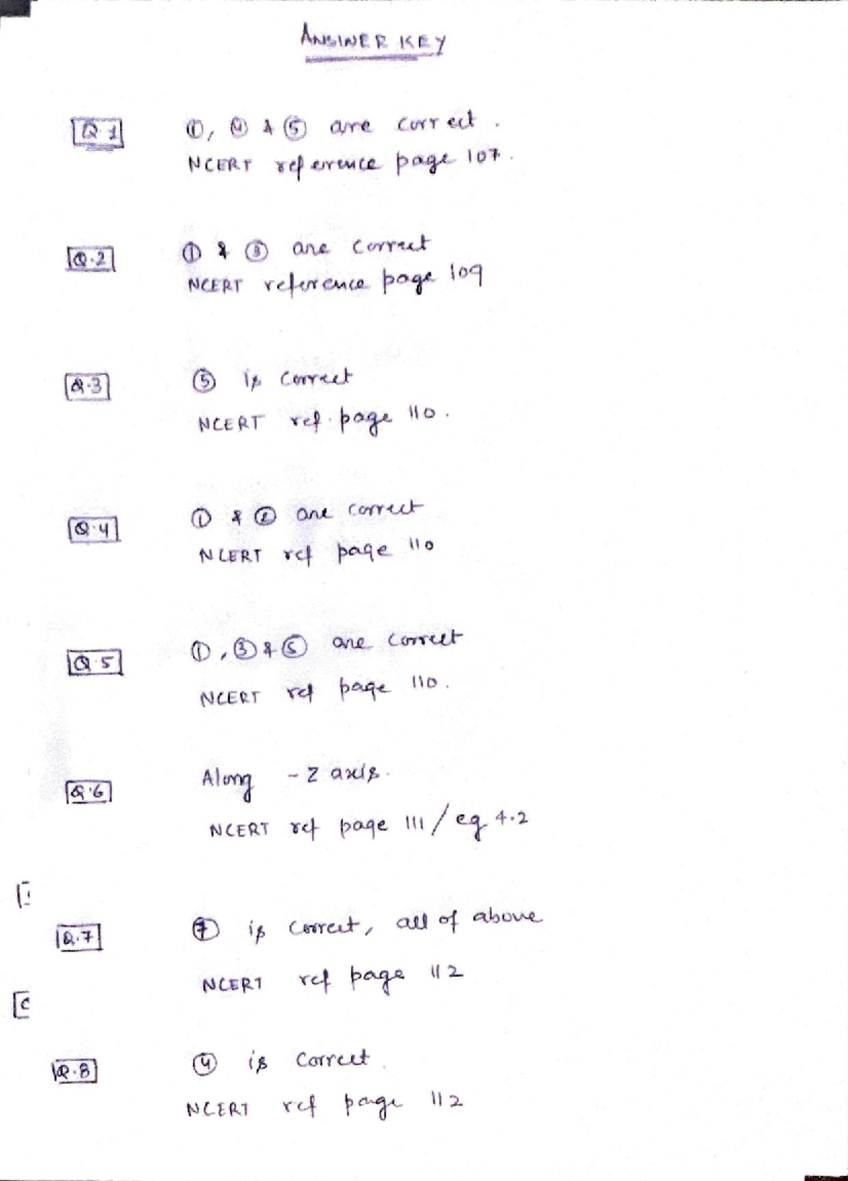 Answer Key for Class Test - Course Code: CT101 - Studocu