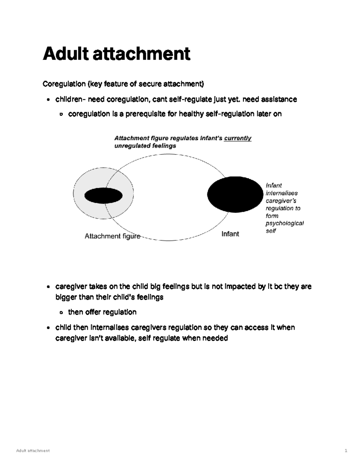 Adult Attachment: Coregulation and Internal Working Models - Studocu