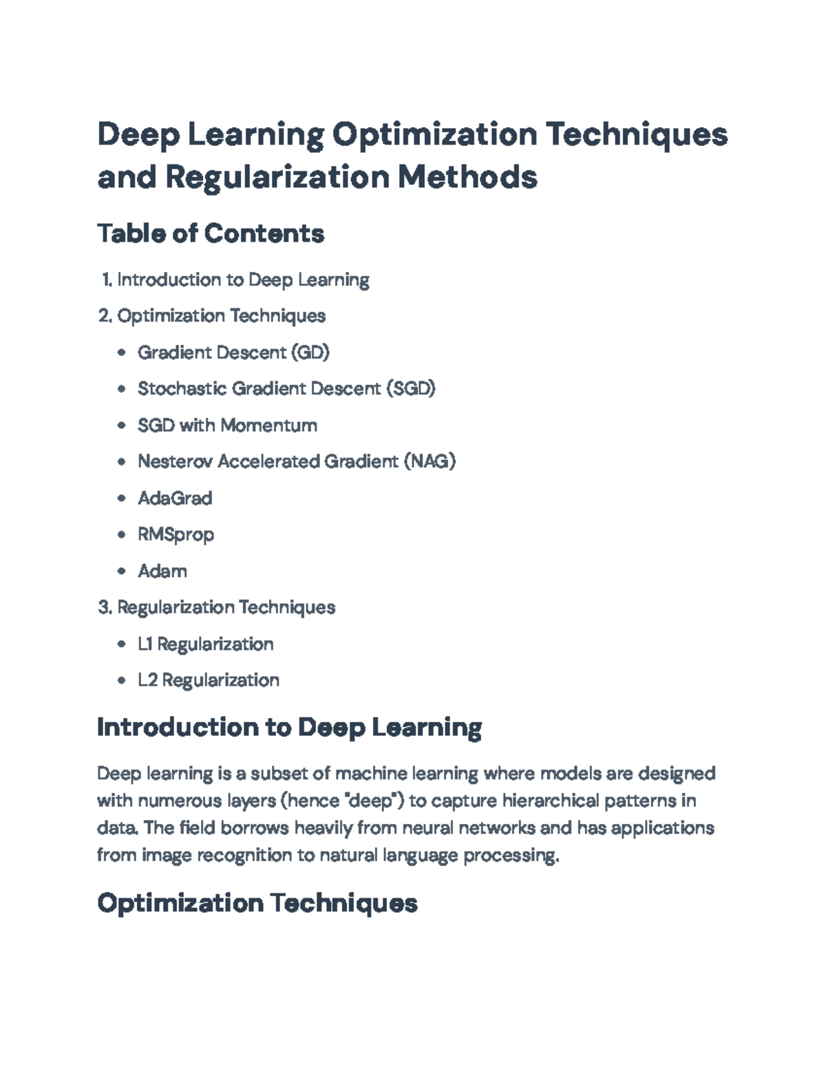 Deep Learning Optimization & Regularization Techniques - Module 2 APJ ...