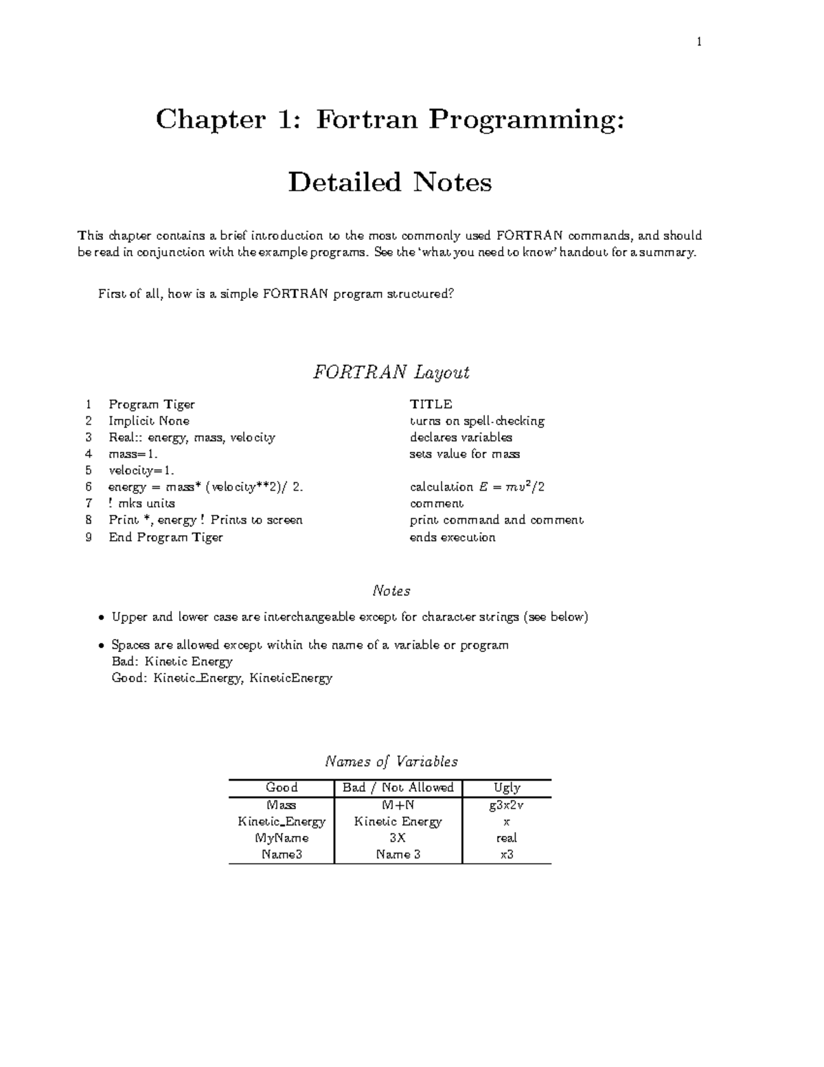Fortran Programming: Chapter 1 Detailed Notes (OOP1 - Diploma) - Studocu