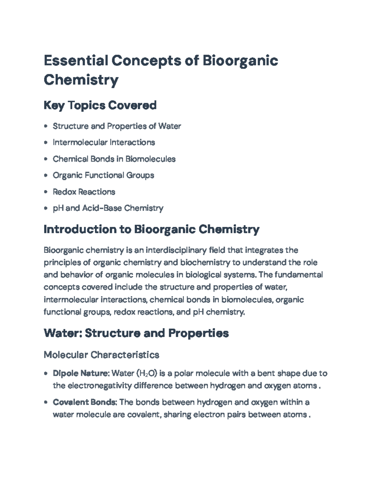 Bioorganic Chemistry: Essential Concepts and Key Topics Covered ...