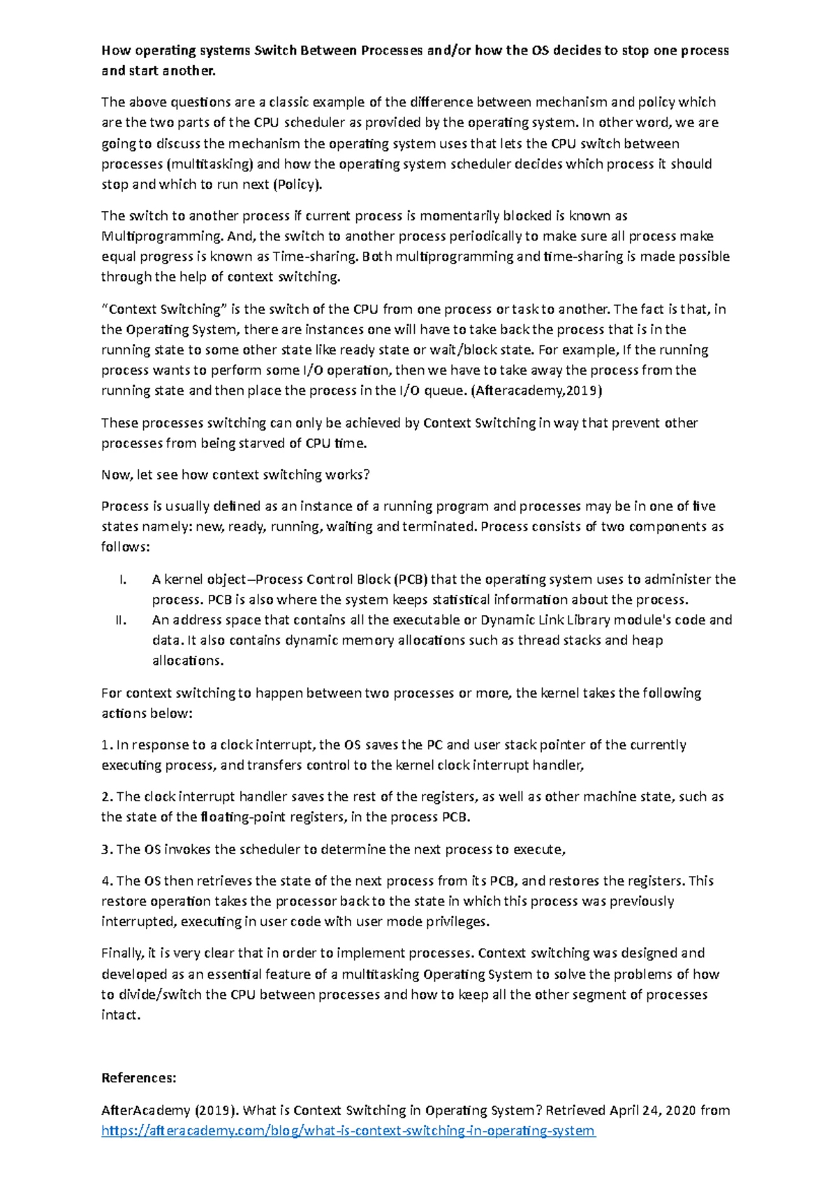 Demand Paging Overview and Algorithms - Assignment CS 2301 Unit 4 - Studocu