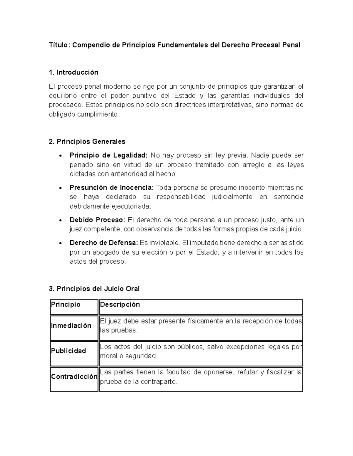 Compendio de Principios del Derecho Procesal Penal 1 - Studocu