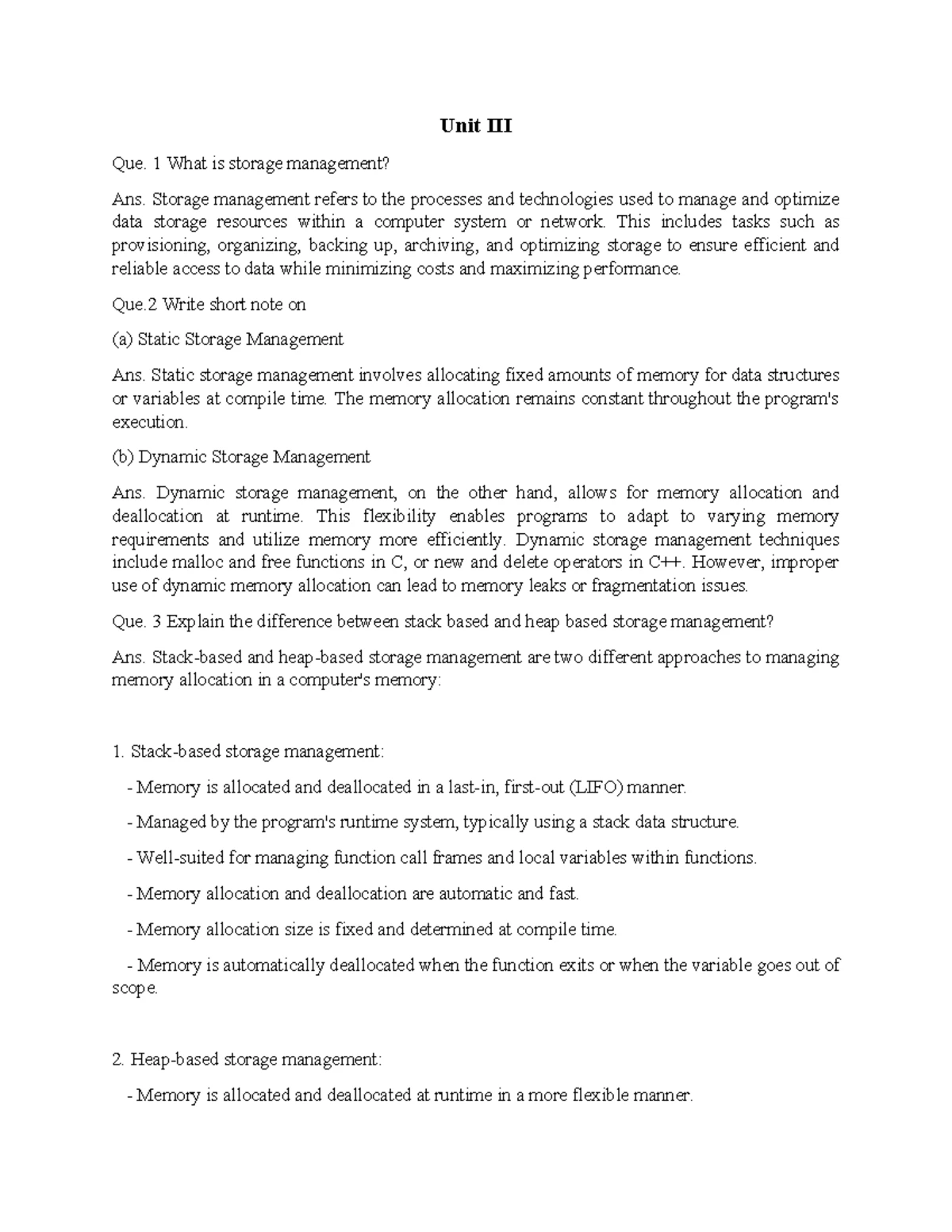 PPL Unit 2 - Notes on Primitive Types and Pointers in Programming - Studocu