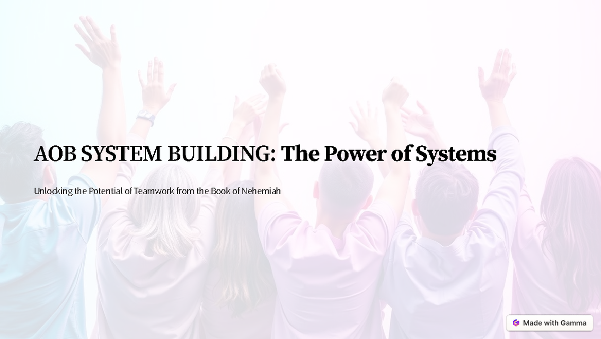 AOB System Building The Power of Systems - AOB SYSTEM BUILDING: The ...