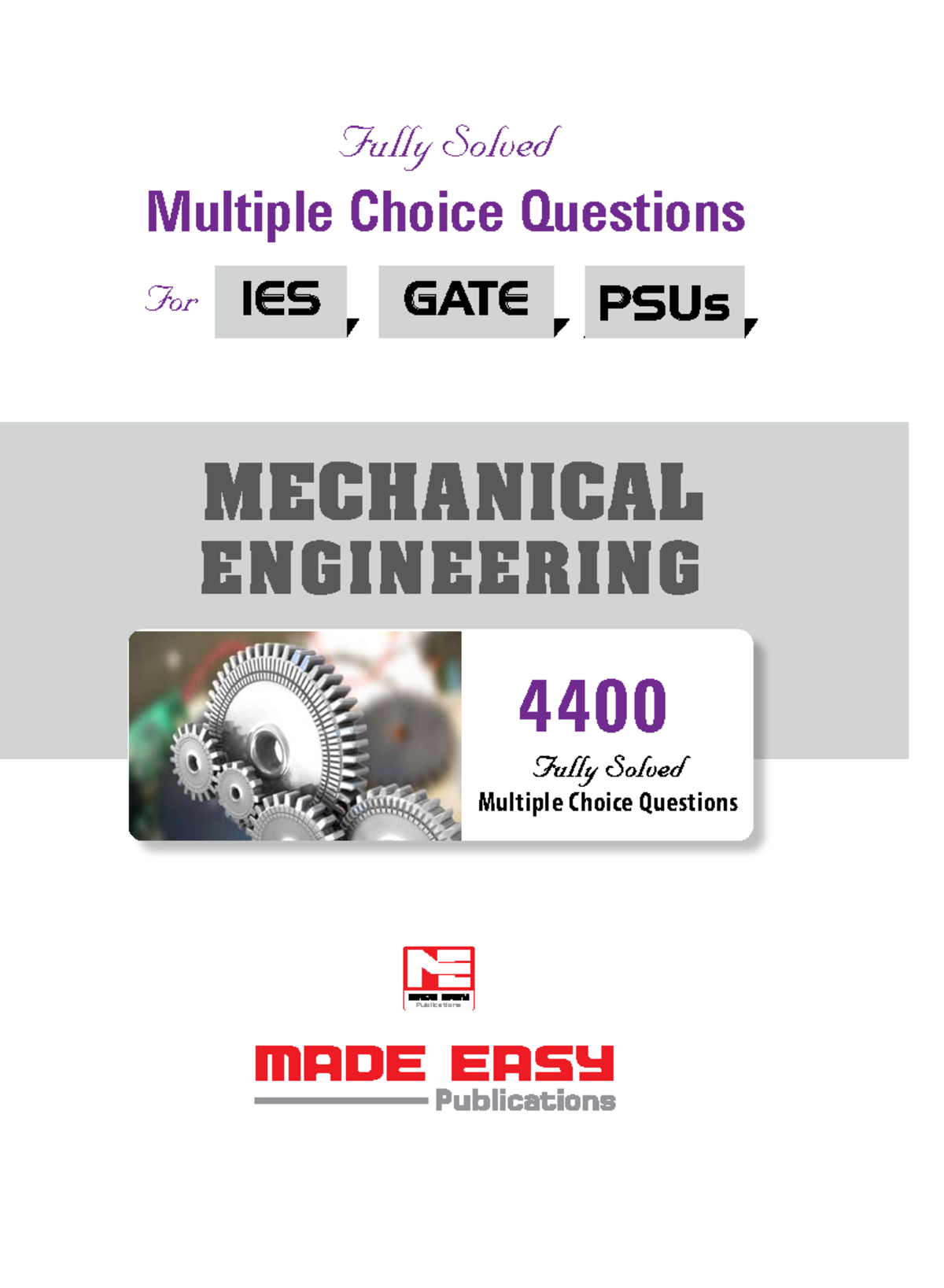 4400 Fully Solved MCQs for GATE and ESE: Mechanical Engineering - Studocu