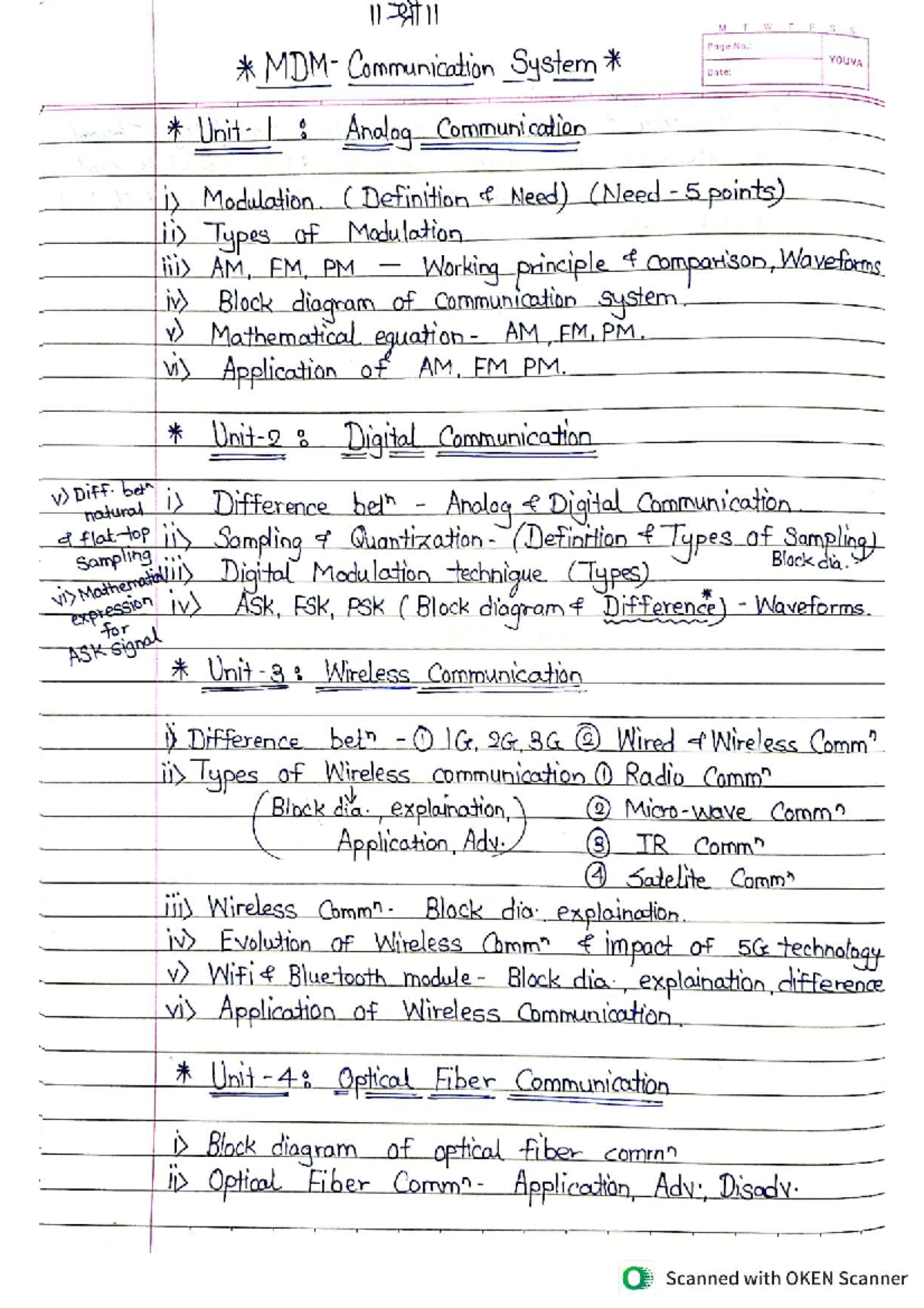 MDM Question Bank - Communication Engineering Overview - Studocu