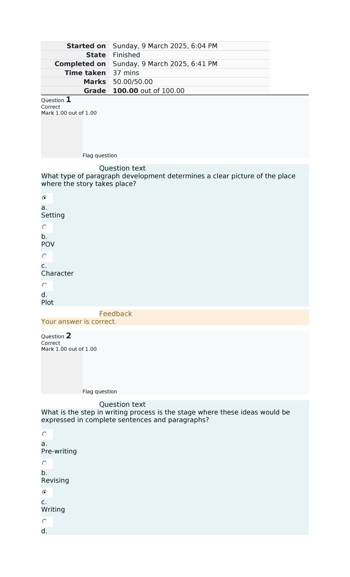 Reading and Writing Skills Q1 Final Exam Overview - Studocu