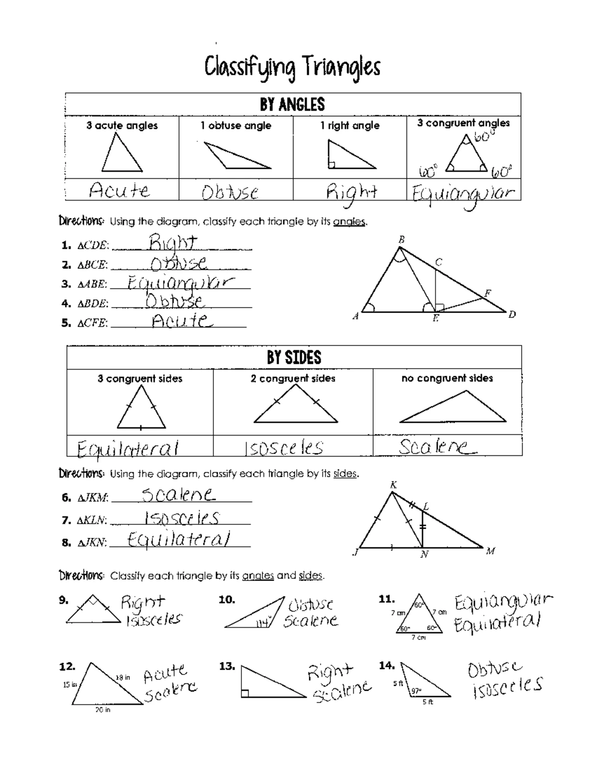 Measuring and Classifying Angles: Detailed Study Notes (MATH 101) - Studocu