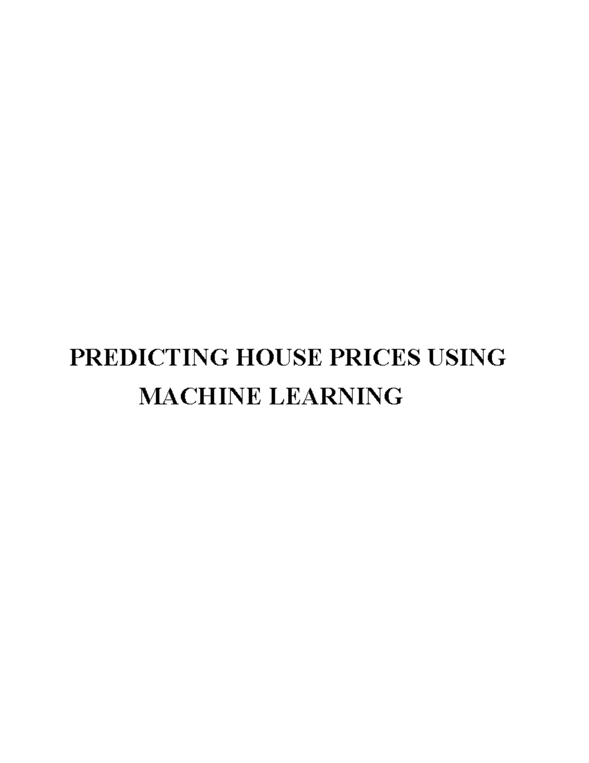 House Price Prediction Using ML: Part II - Insights & Techniques - Studocu