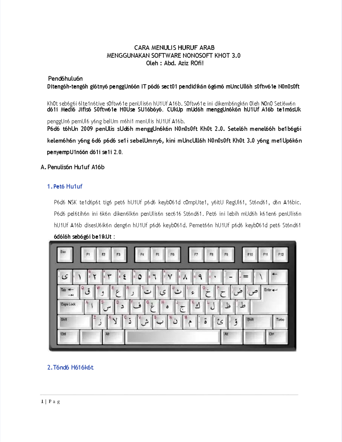 CARA MENULIS HURUF ARAB DENGAN NONOSOFT KHOT 3.0 - Studocu