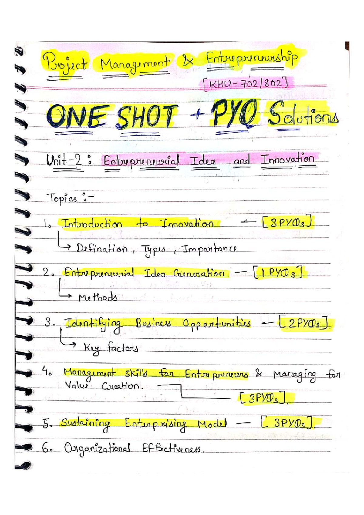 PME-Unit-2-Notes: Innovation, Entrepreneurship, and Value Creation ...
