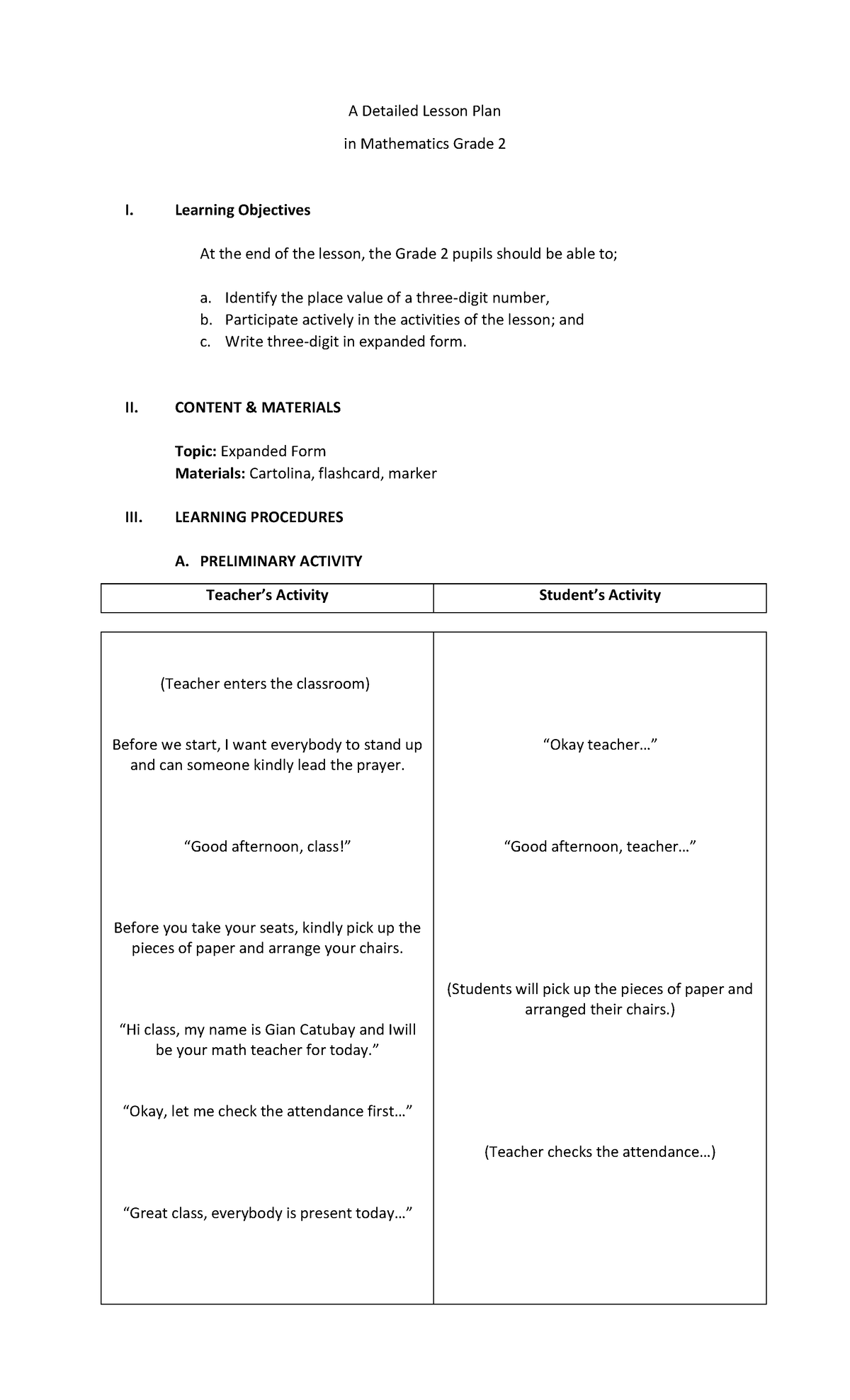 LP-IN- Mathematicsfl - math lp - A Detailed Lesson Plan in Mathematics ...