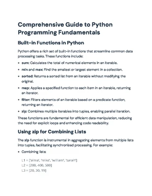Python Programming - Study Notes & Assignments - Studocu