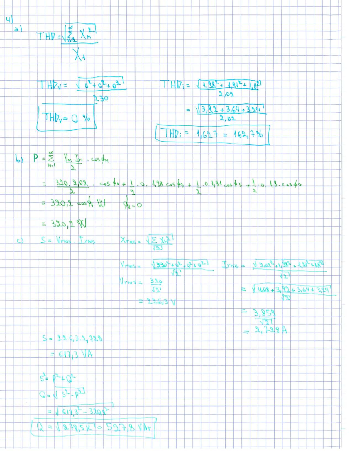 Q4 - Exercise List Solutions for THD Calculations and Analysis - Studocu