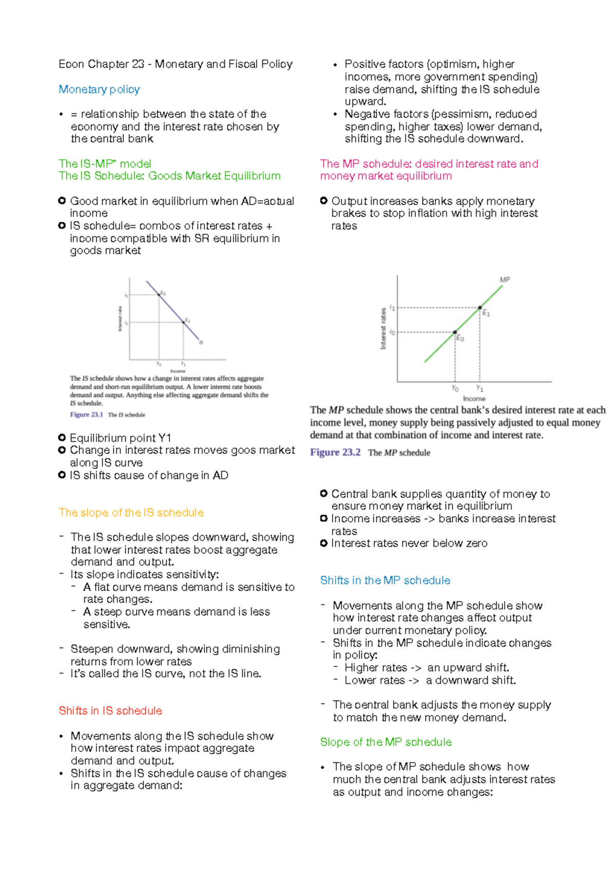 Econ 101: Chapter 23 - Exploring Monetary and Fiscal Policy Dynamics ...