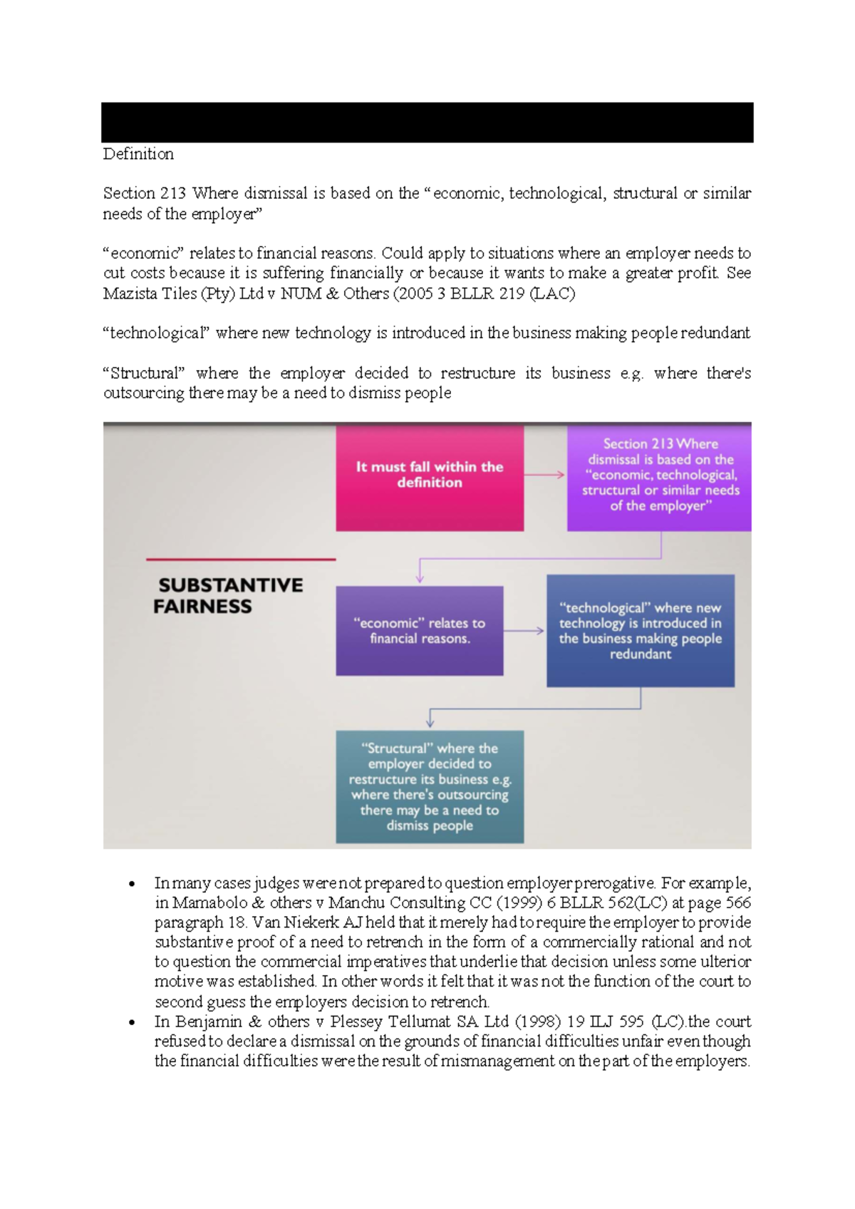 Operational Requirements and Fair Dismissal Practices: A Legal Overview ...