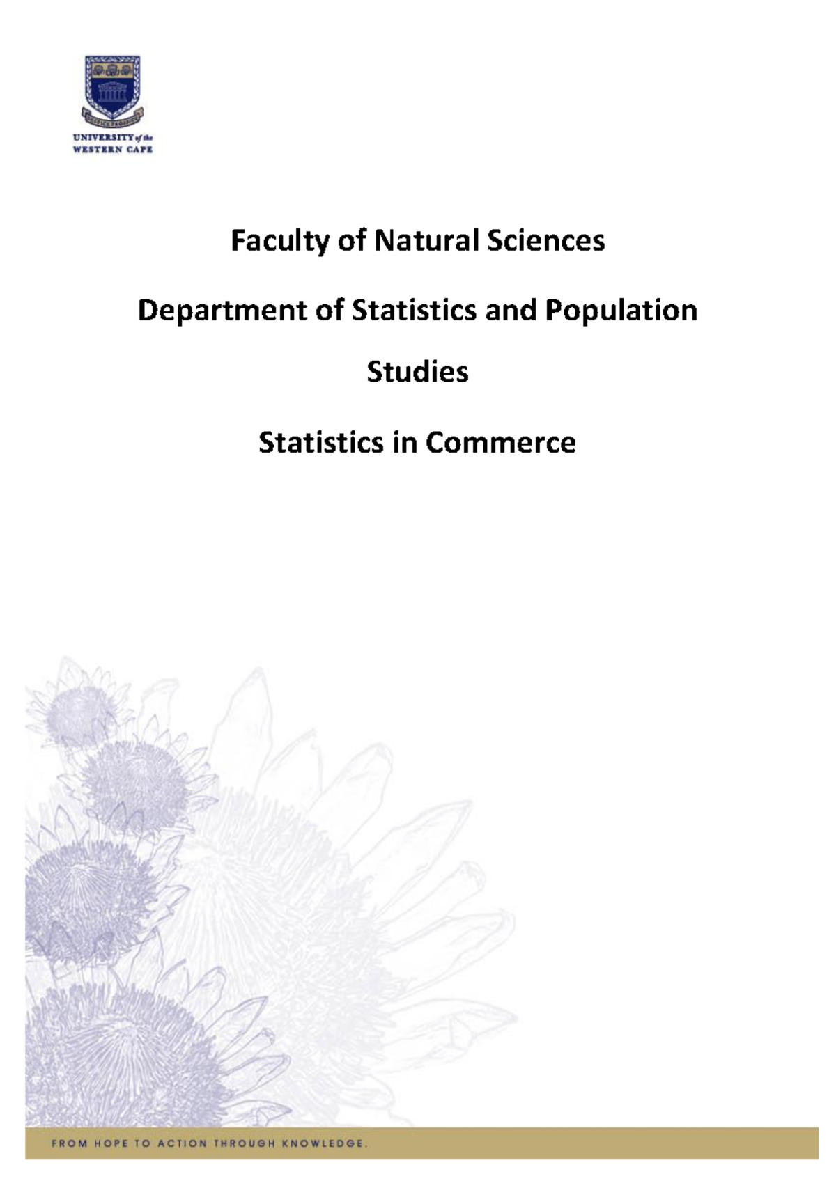 Chapter 1 & 2 Notes for STC101: Statistics in Commerce - Studocu