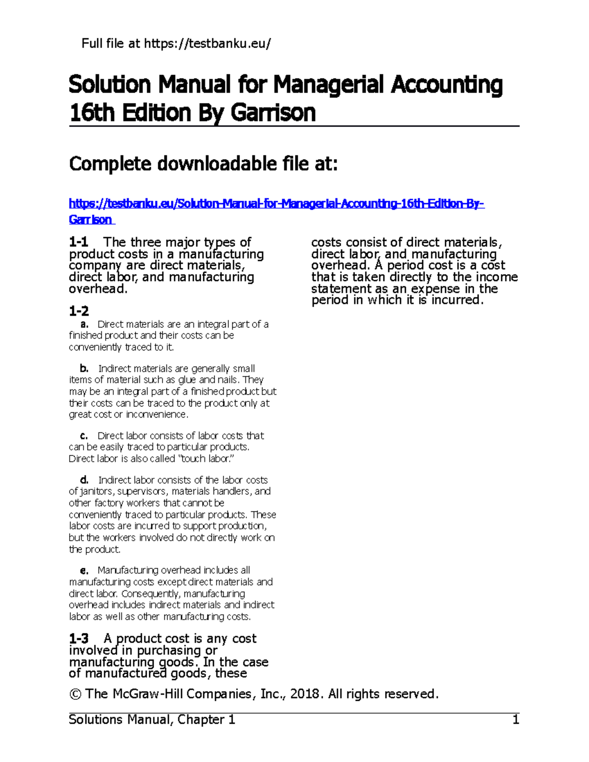 Solution Manual for Managerial Accounting (16th Ed) - Chapter Insights ...