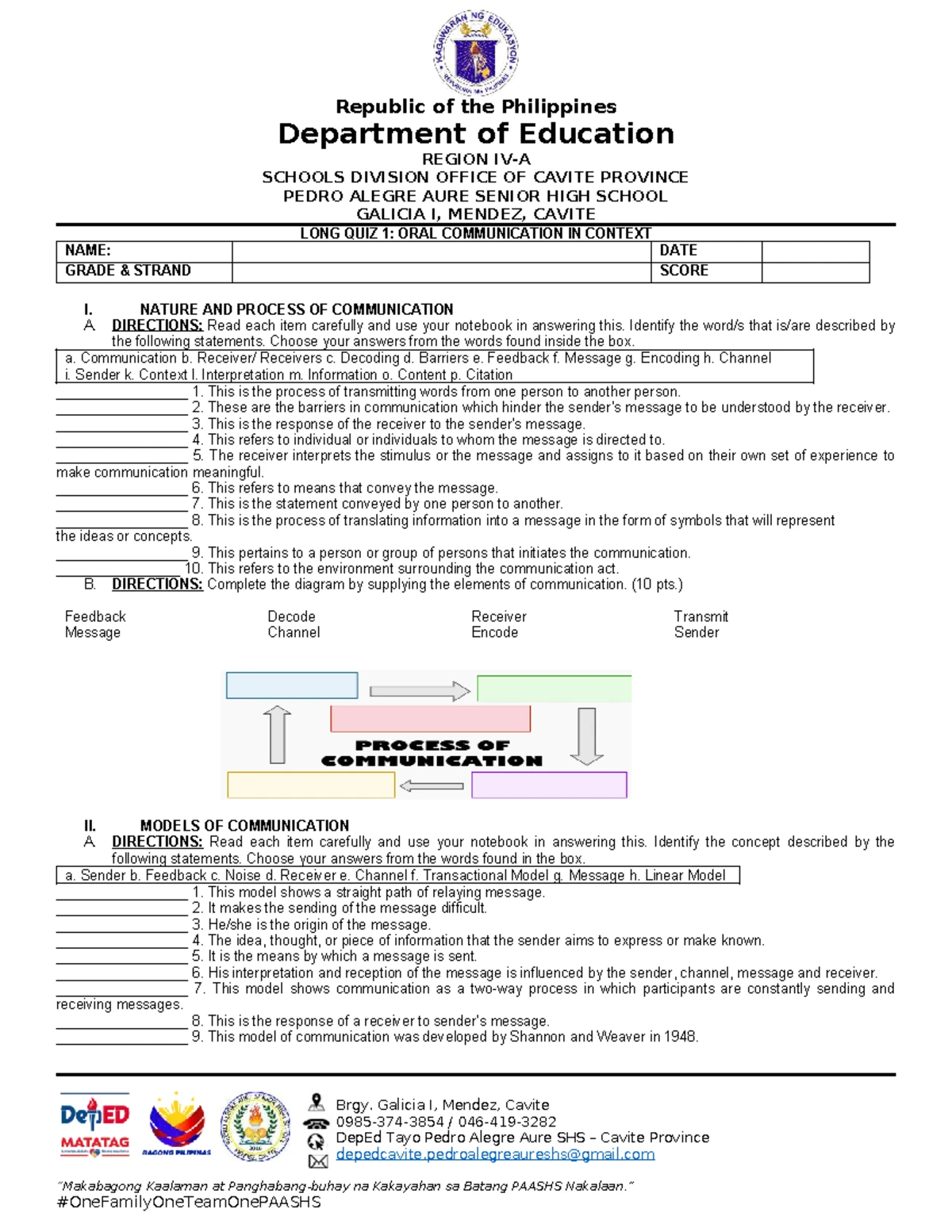 1 RAF 1Q W3 OC Daily Lesson Log for Oral Communication - Studocu