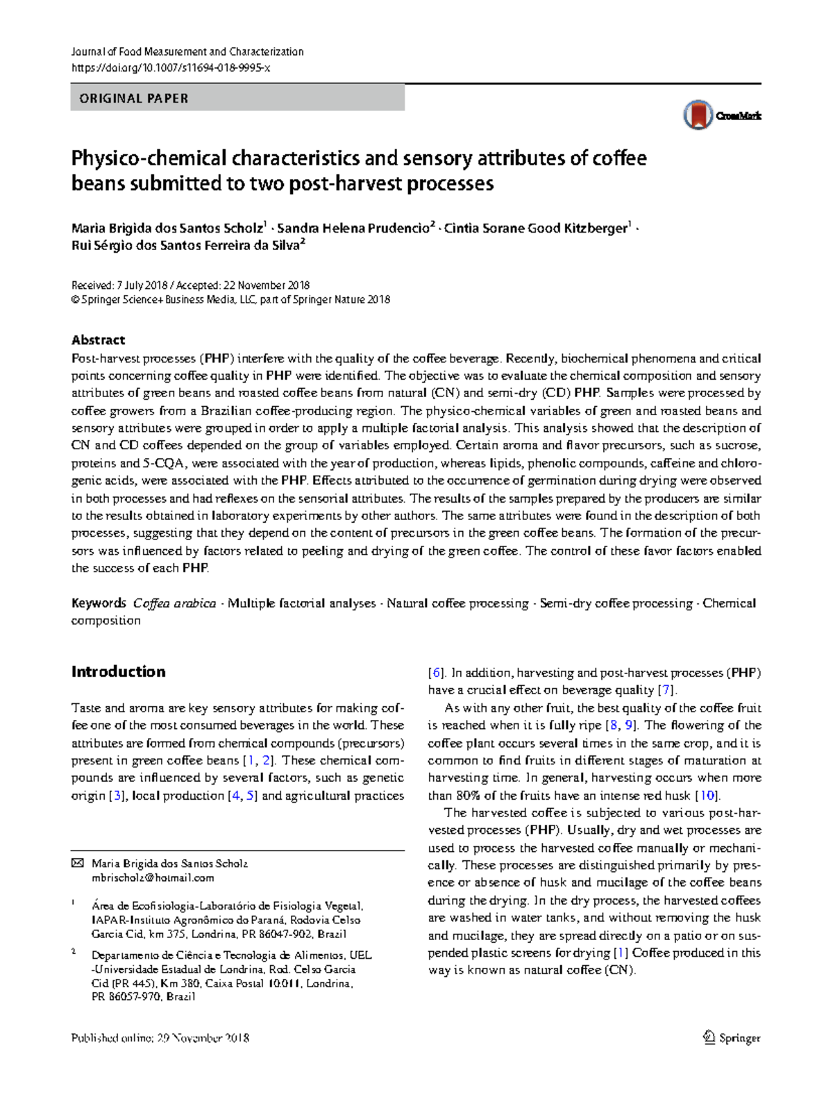 Characteristics and Sensory Attributes of Coffee Beans (PHP) - Studocu