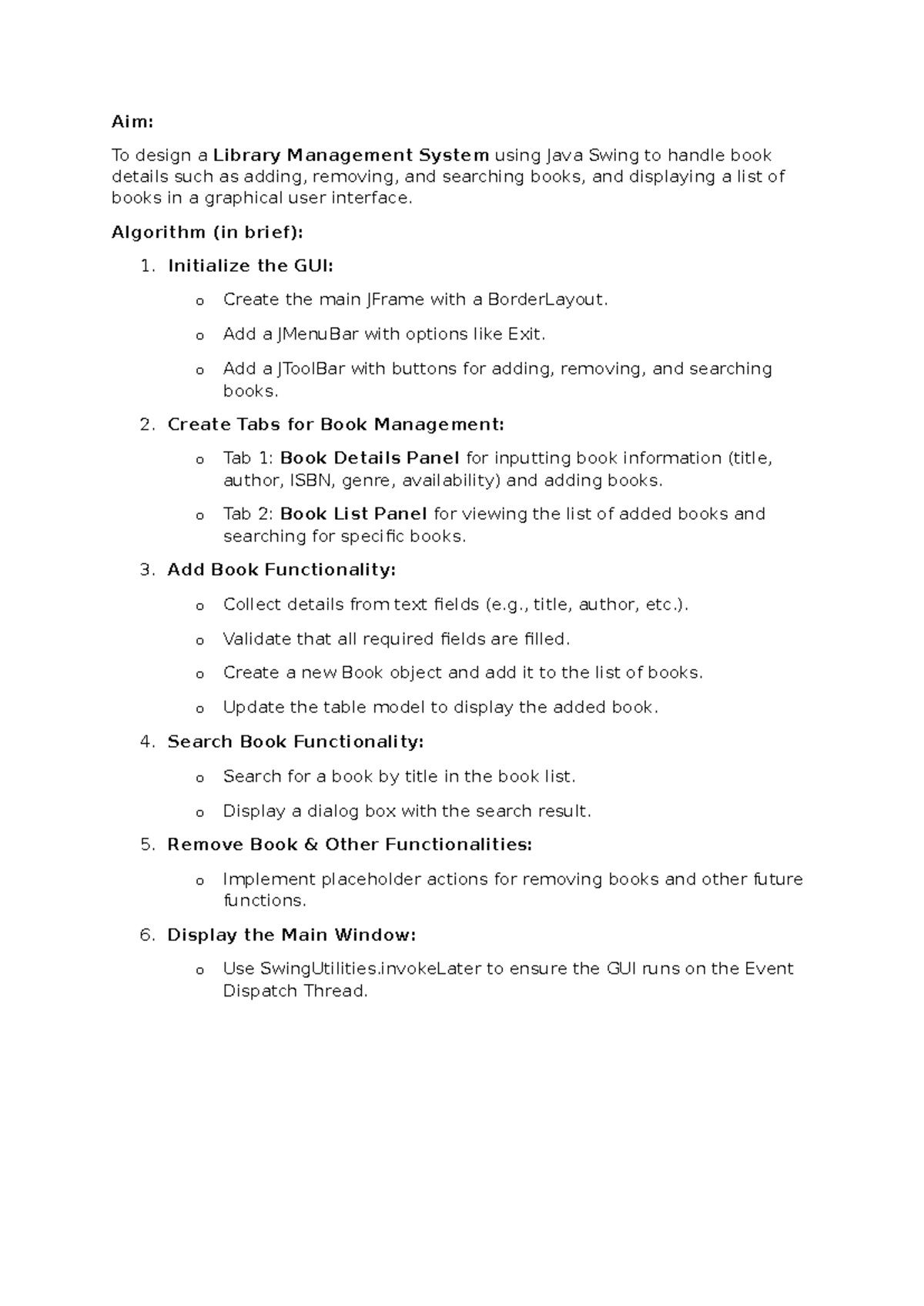 week_10_assignment - Aim: To design a Library Management System using ...