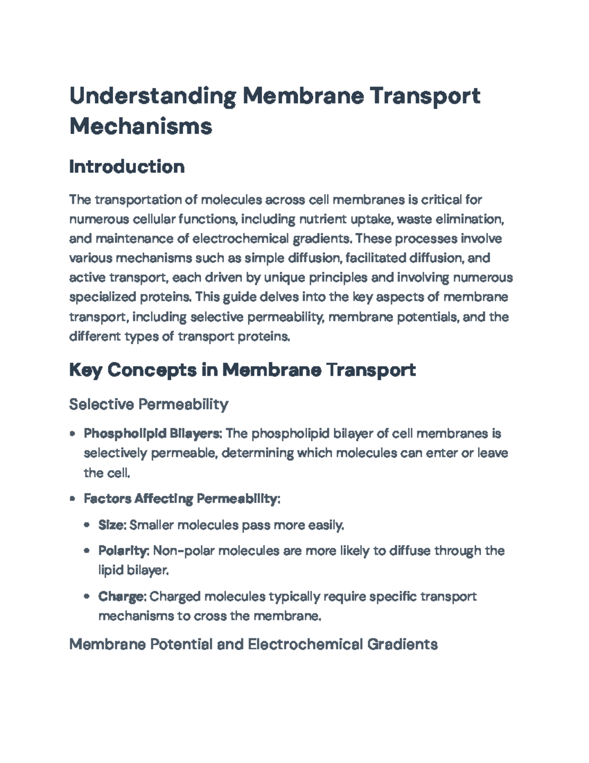 Membrane Transport Mechanisms: Understanding Cellular Processes ...