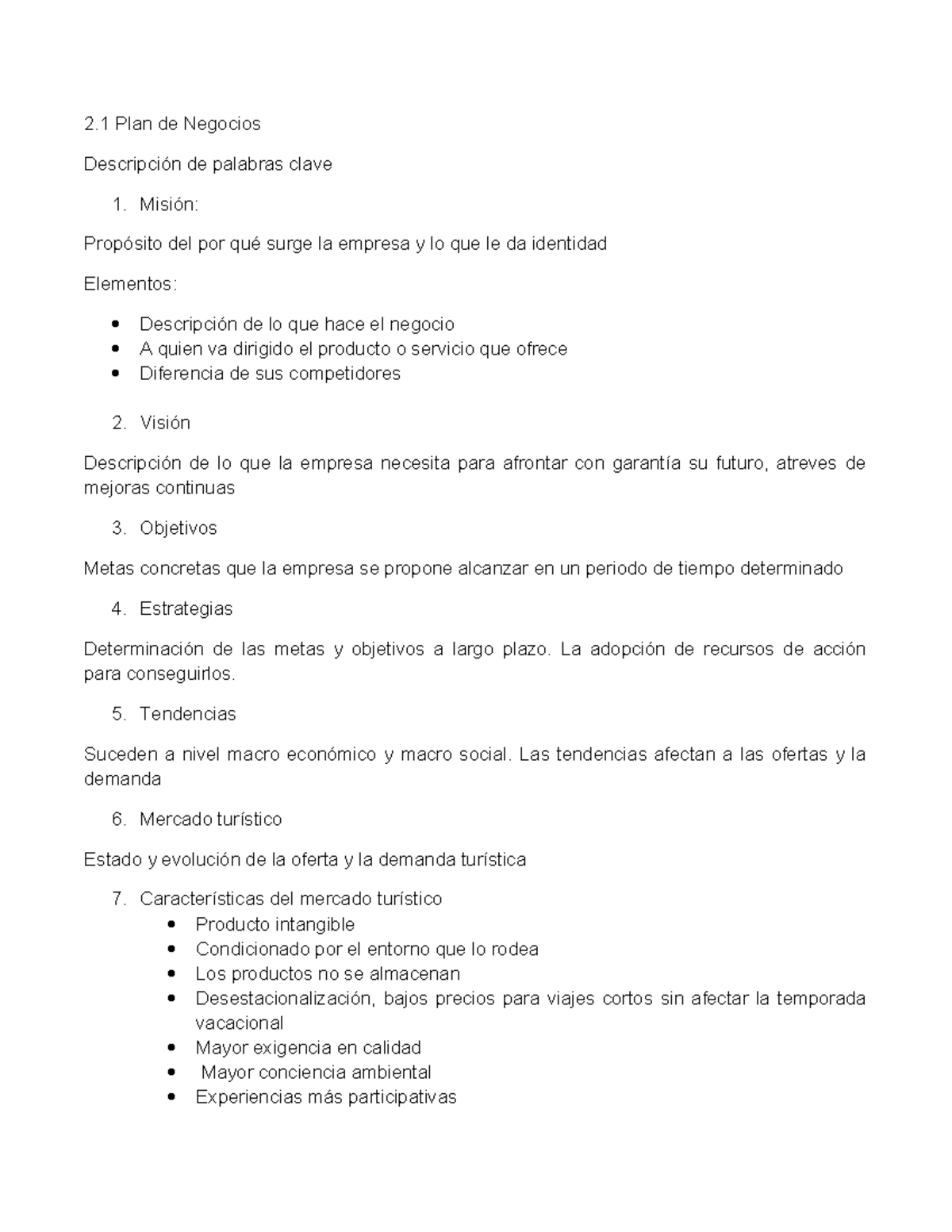 Plan de Negocios: Claves para el Éxito Empresarial - Studocu
