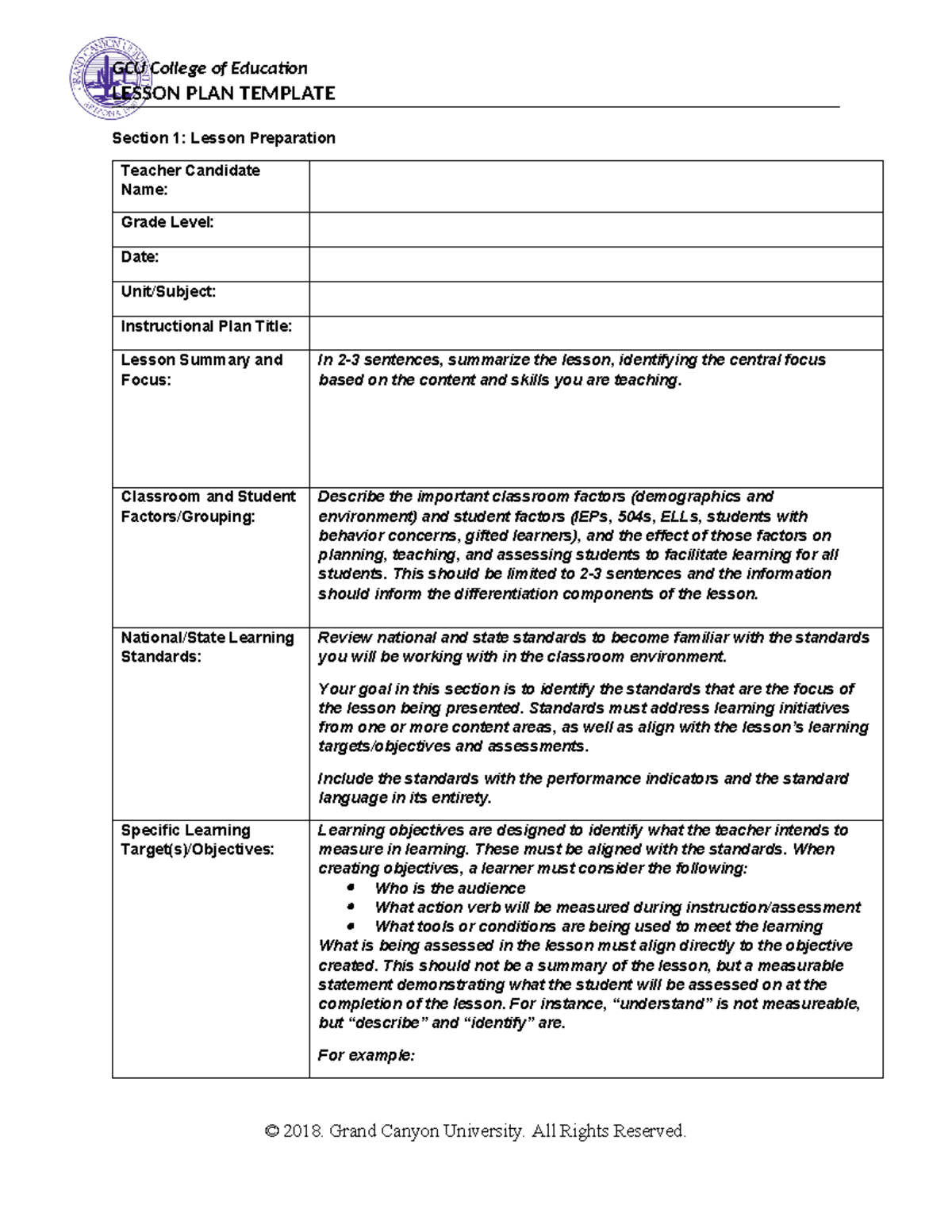 NEWLesson Plan - Lesson plan template - LESSON PLAN TEMPLATE Section 1 ...