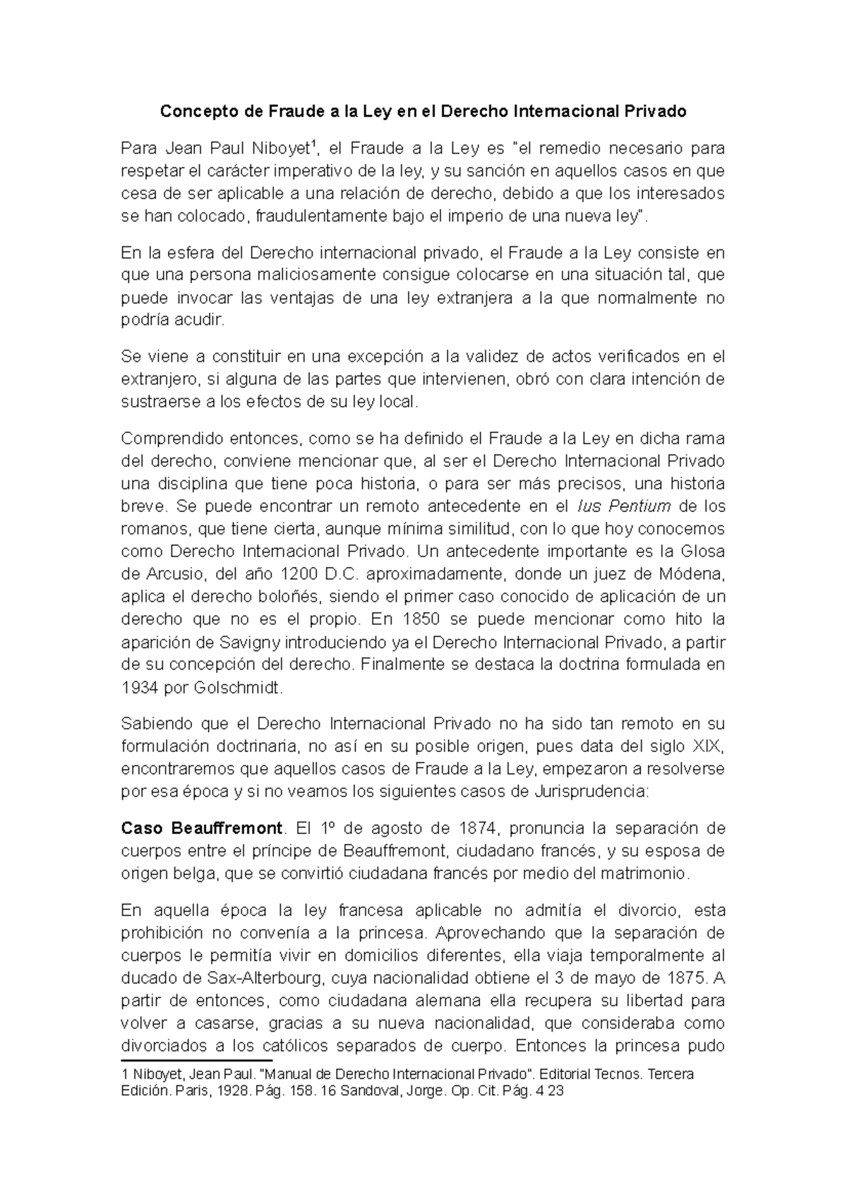 Concepto de Fraude a la Ley en el Derecho Internacional Privado (DIPr ...