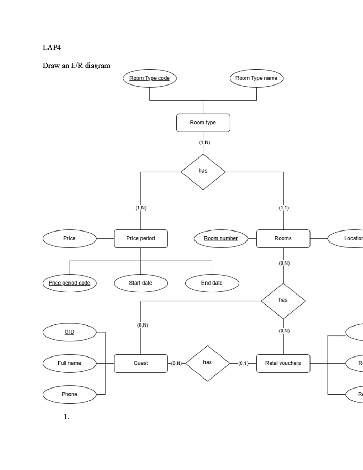 215052313 Truong Hoang Phu Lap4 - LAP Draw an E/R diagram 1. 2. Mapping ...
