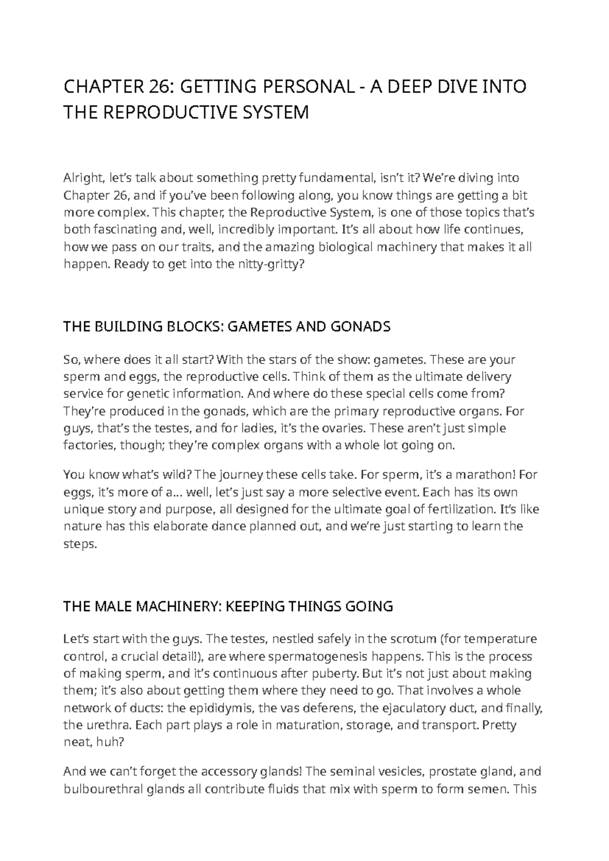 CHAPTER 26: A DEEP DIVE INTO THE REPRODUCTIVE SYSTEM (ANATOMY ...