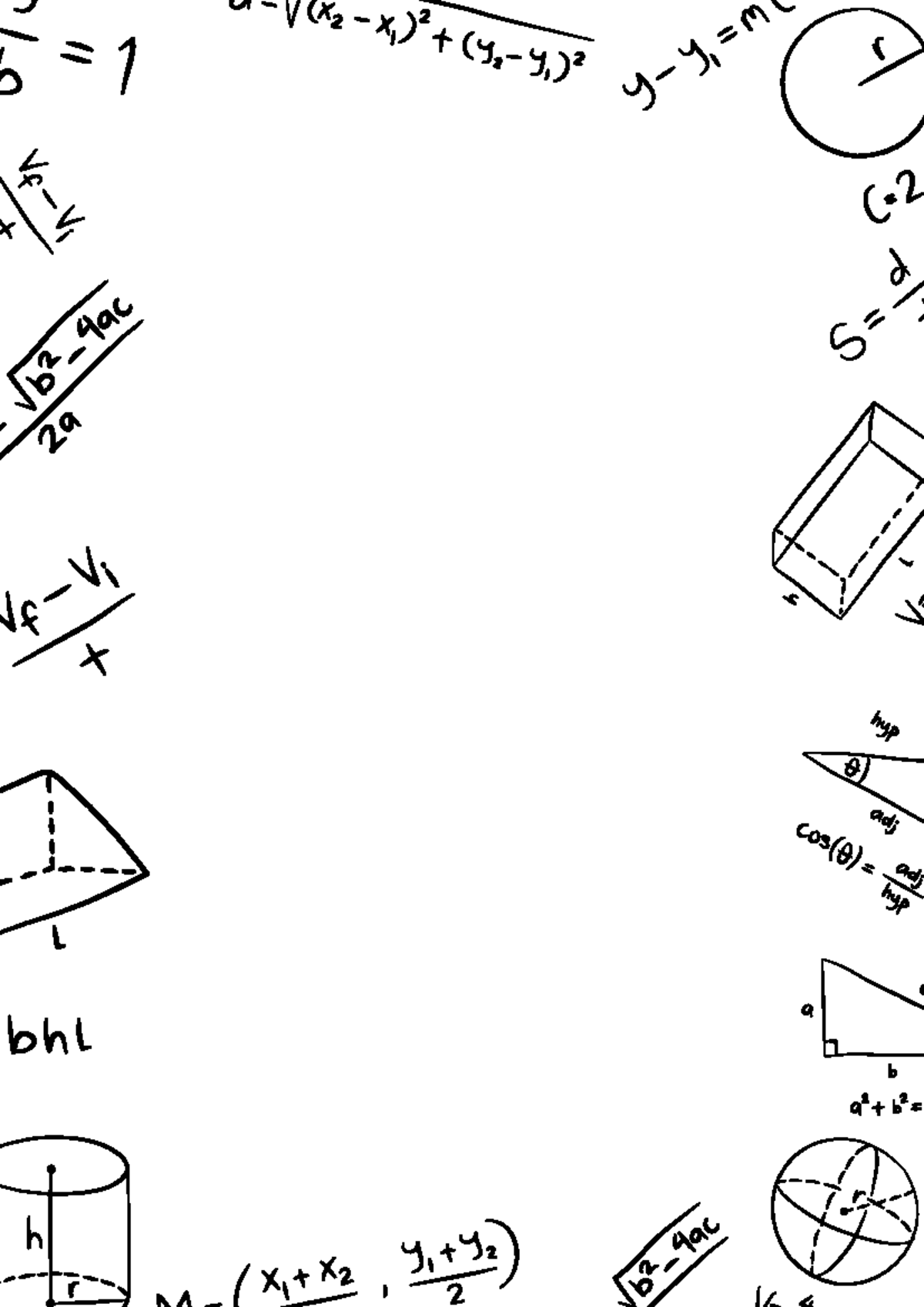 Minimalist Math Formulae - 1 Sed I 2a f Vi x hyp Q adj adj L hyp bhl a ...