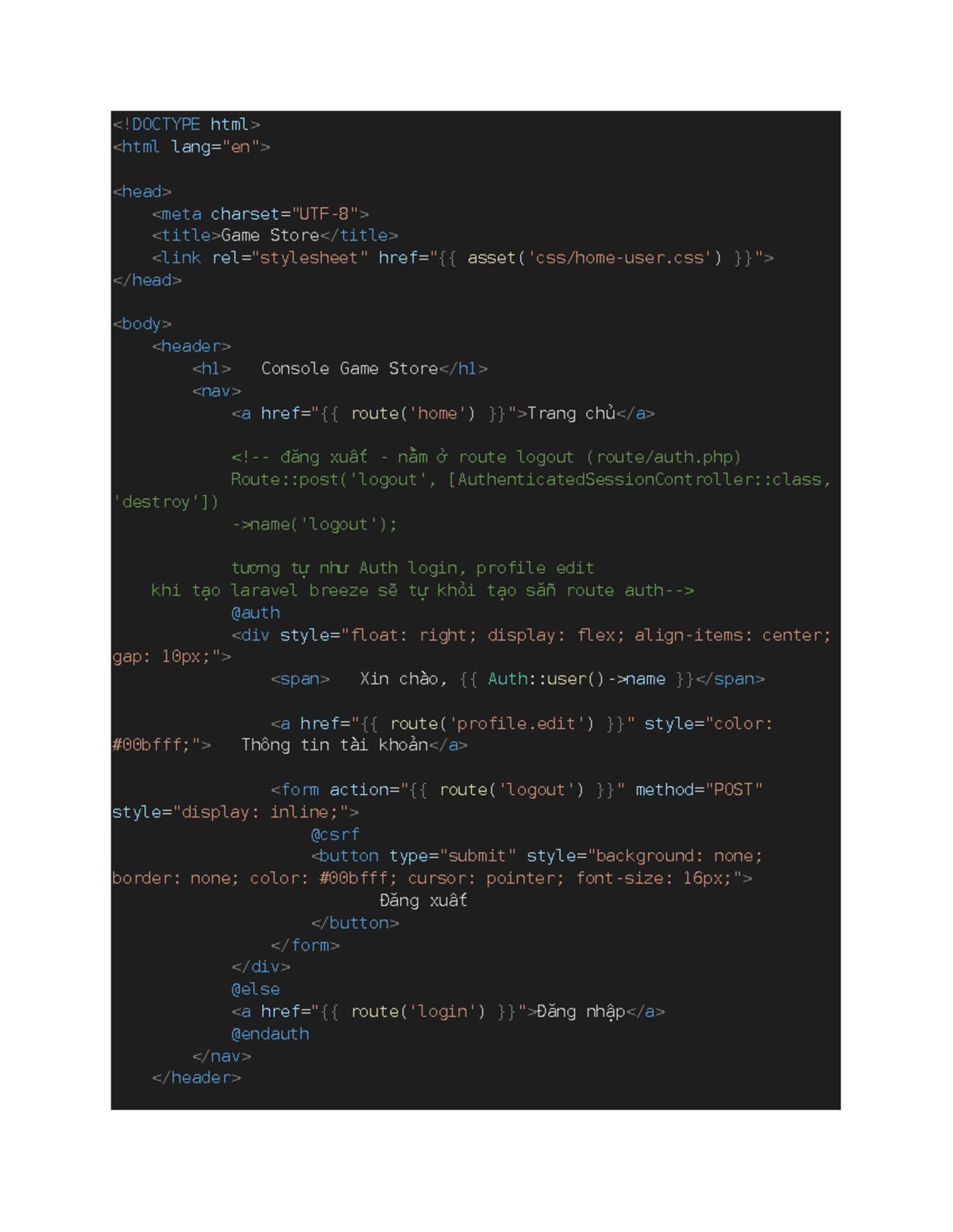 Luu Code - ÁDF SFA: Console Game Logout Route Implementation - Studocu