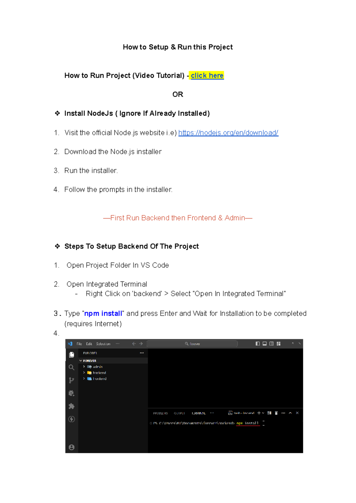 How To Run Project - snsn - How to Setup & Run this Project How to Run ...
