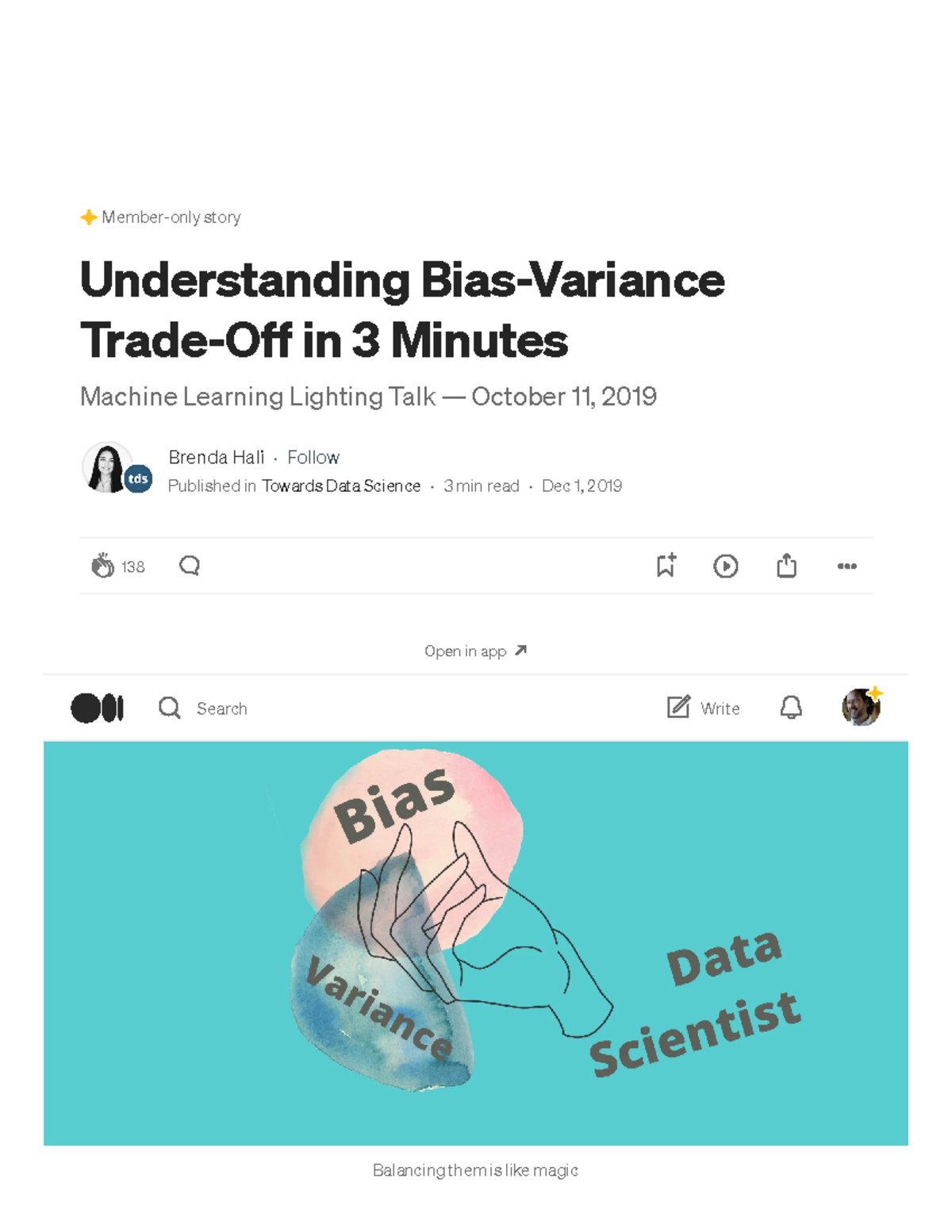 Understanding Bias-Variance Trade-Off - Member-only story Understanding ...
