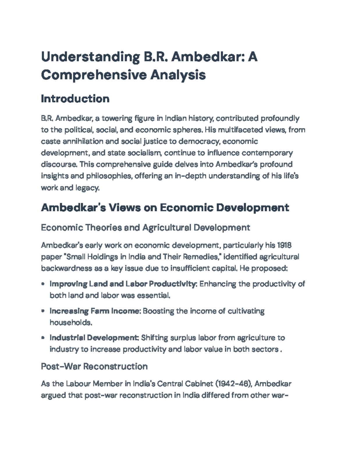 Understanding B.R. Ambedkar: Insights on Social Justice and Economy ...