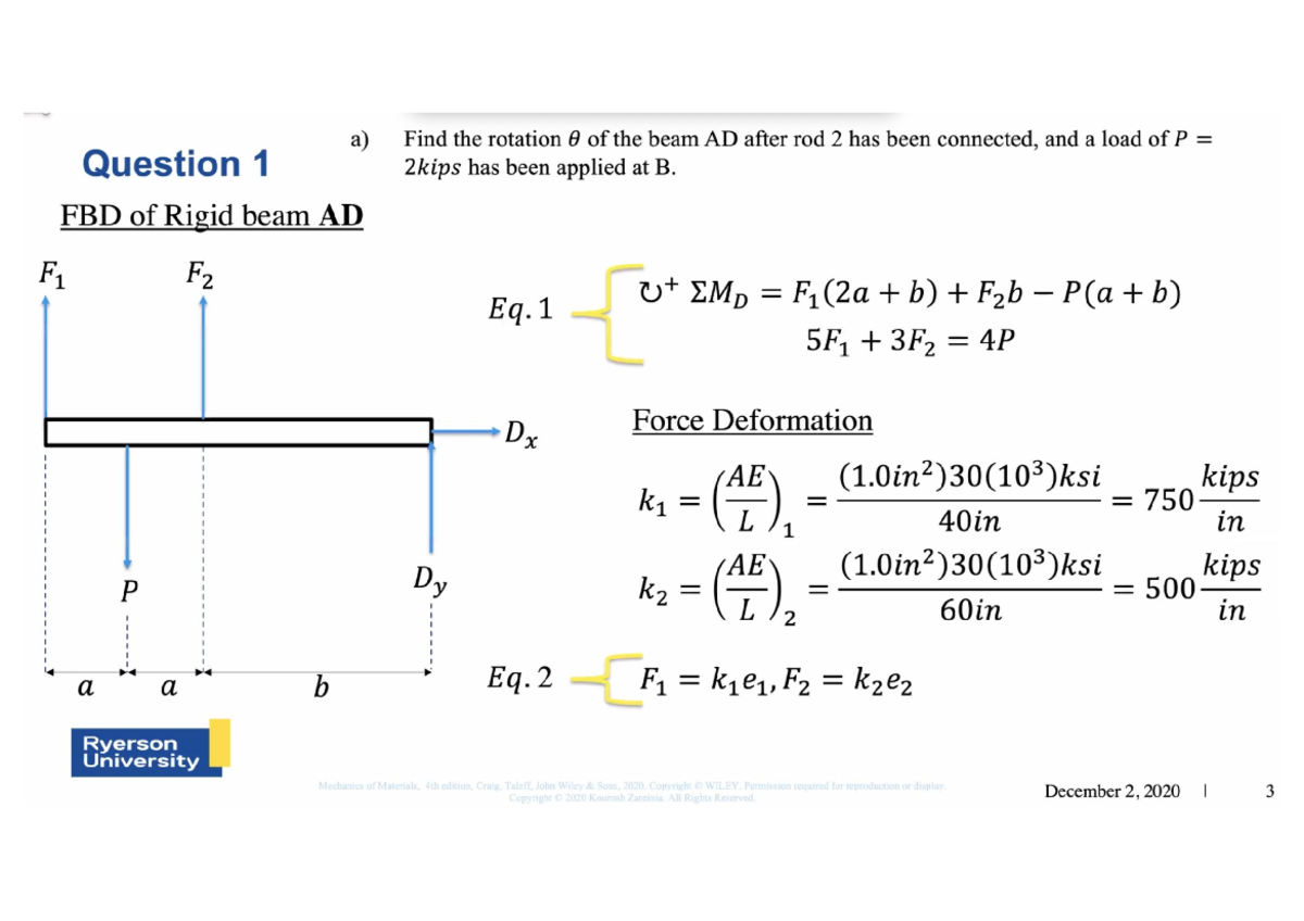 MEC-323 Mechanics of Materials Practice Questions & Solutions - Studocu