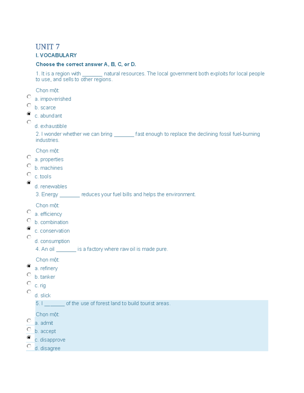 UNIT 7 - English Vocabulary, Grammar, & Communication Notes - Studocu