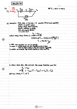 MA3003 Heat Transfer Notes: Key Concepts and Equations Explained - Studocu