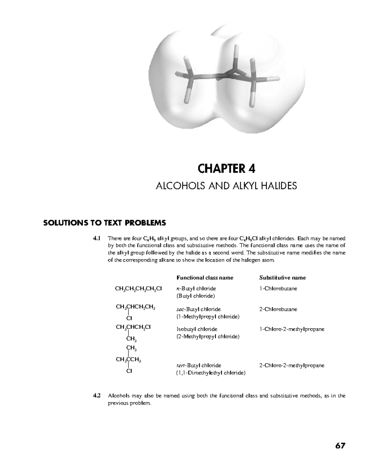 CHAPTER 4: SOLUTIONS TO TEXT PROBLEMS ON ALCOHOLS & ALKYL HALIDES - Studocu