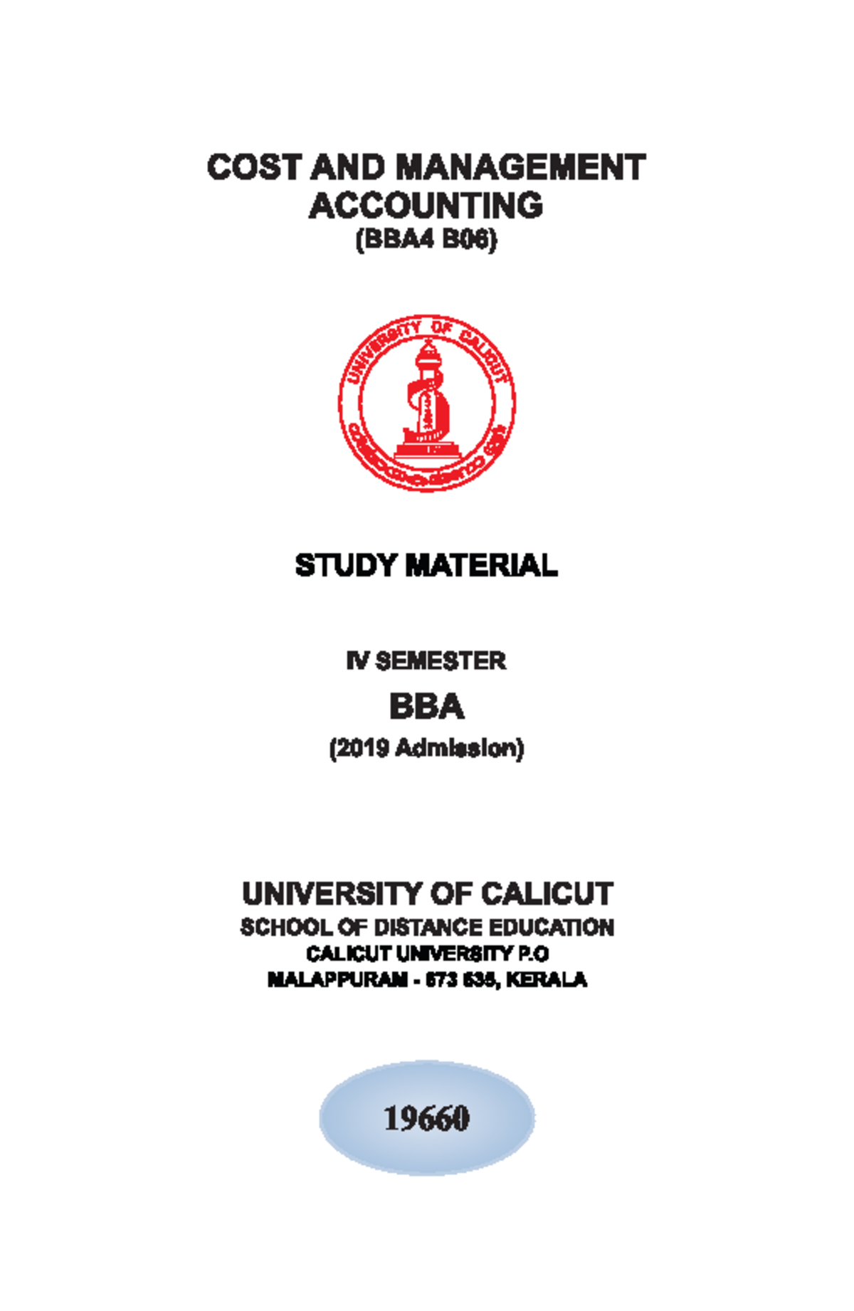 BBA 4 B06 - Comprehensive Guide to Cost and Management Accounting - Studocu