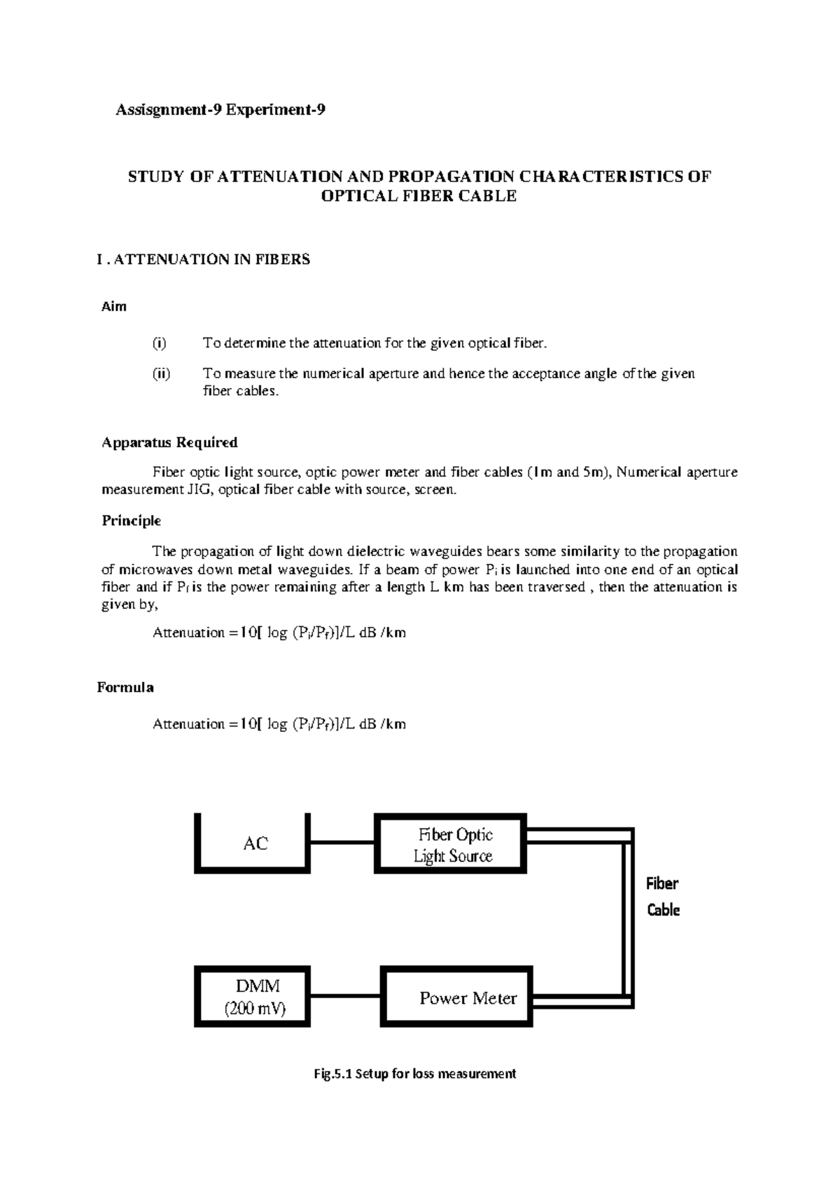 Study of Attenuation & Propagation in Optical Fiber Cables for Material ...