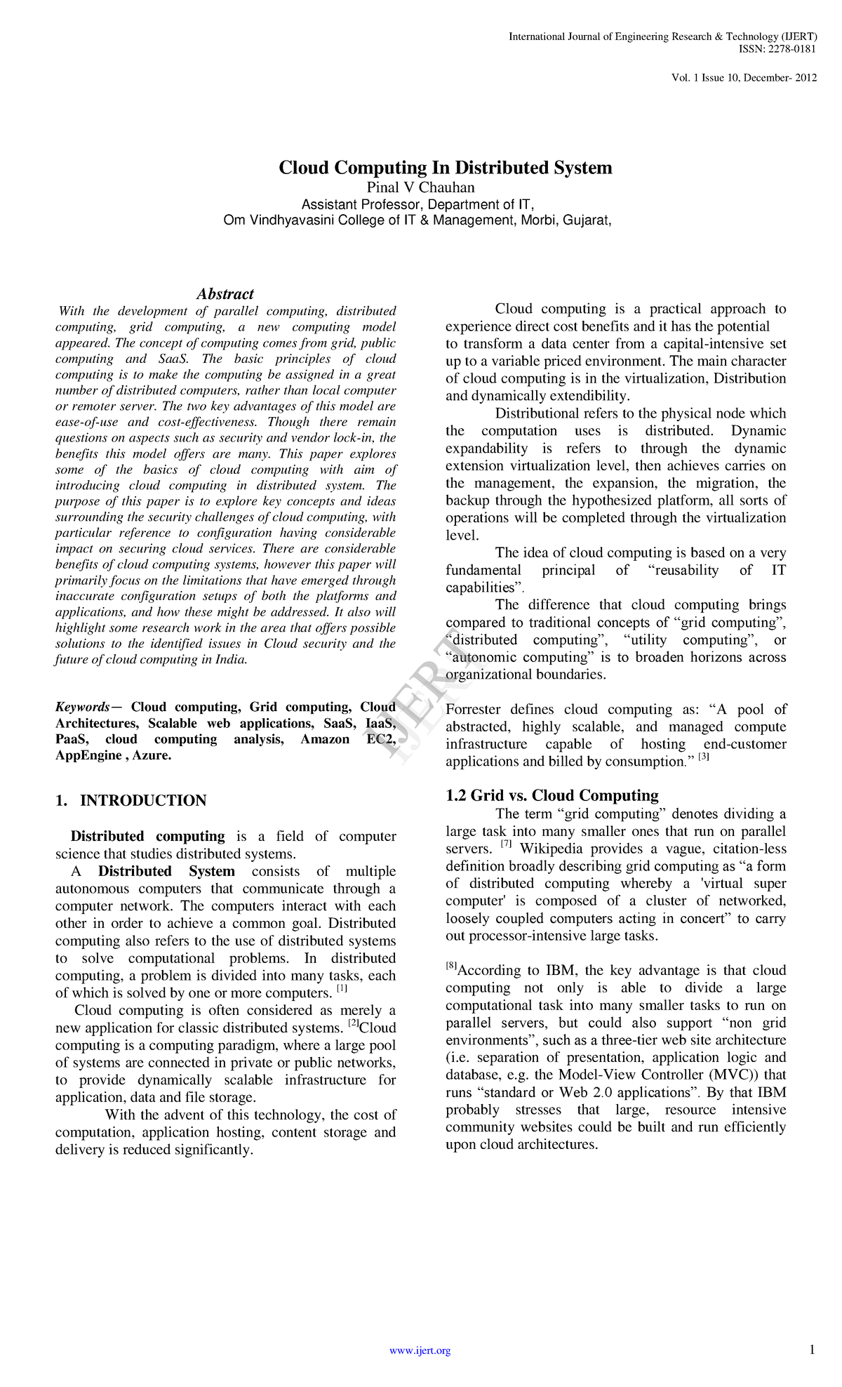 Cloud Computing in Distributed Systems: Security Issues & Benefits ...
